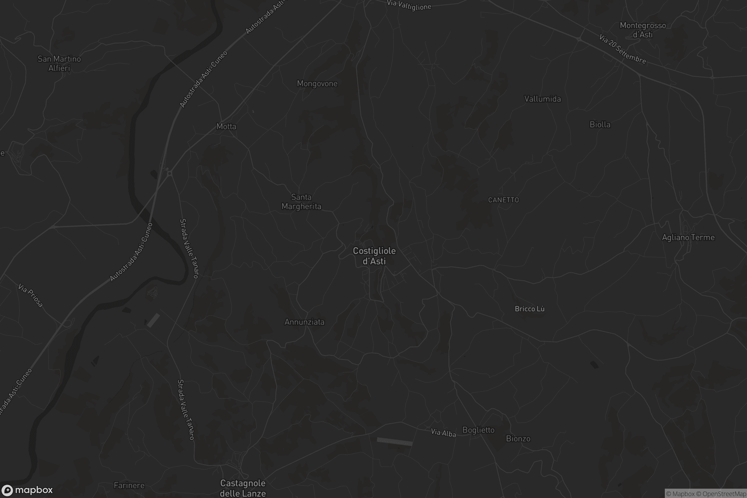 Mappa di Costigliole d'Asti