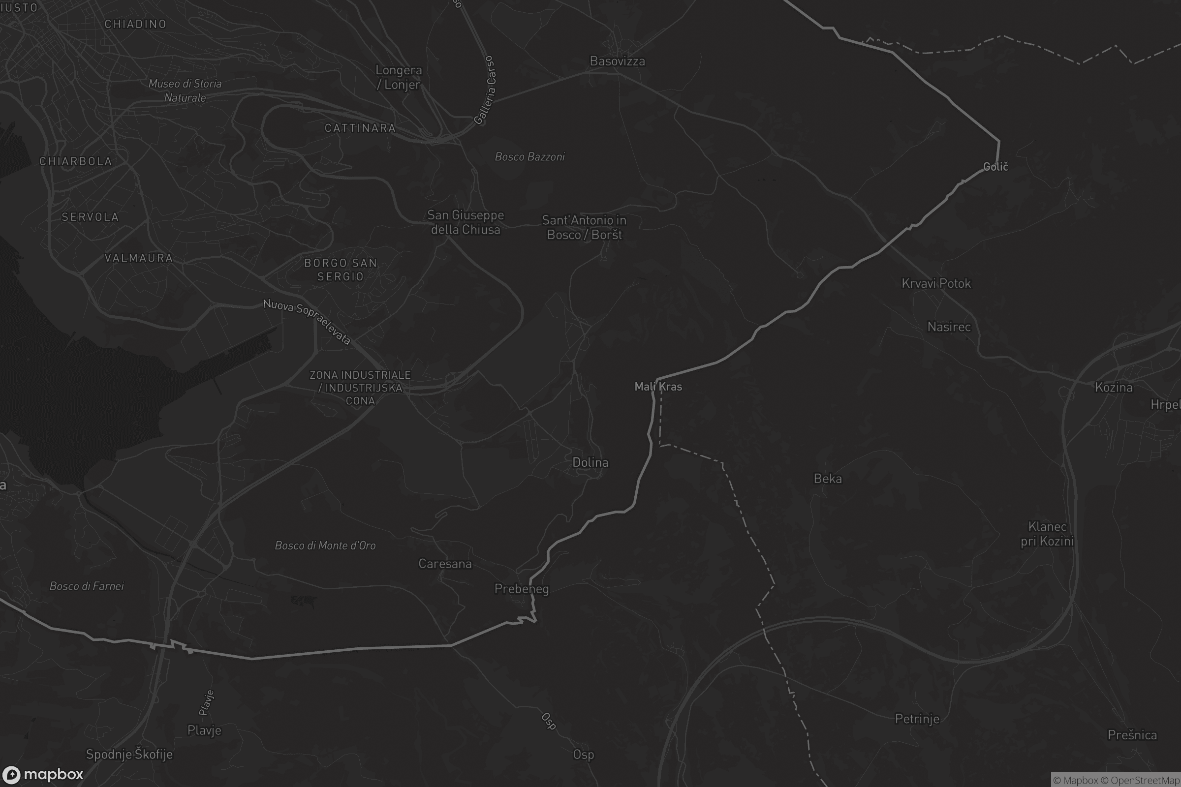 Mappa di Crogole / Kroglje