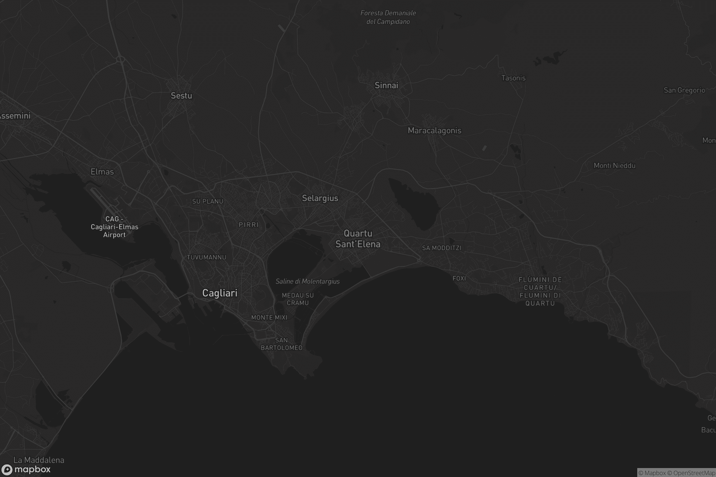 Mappa di Cuartu Sant'Aleni/Quartu Sant'Elena