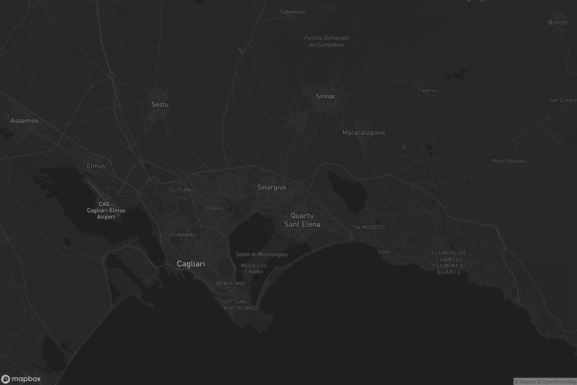 Mappa di Cuartùciu/Quartucciu