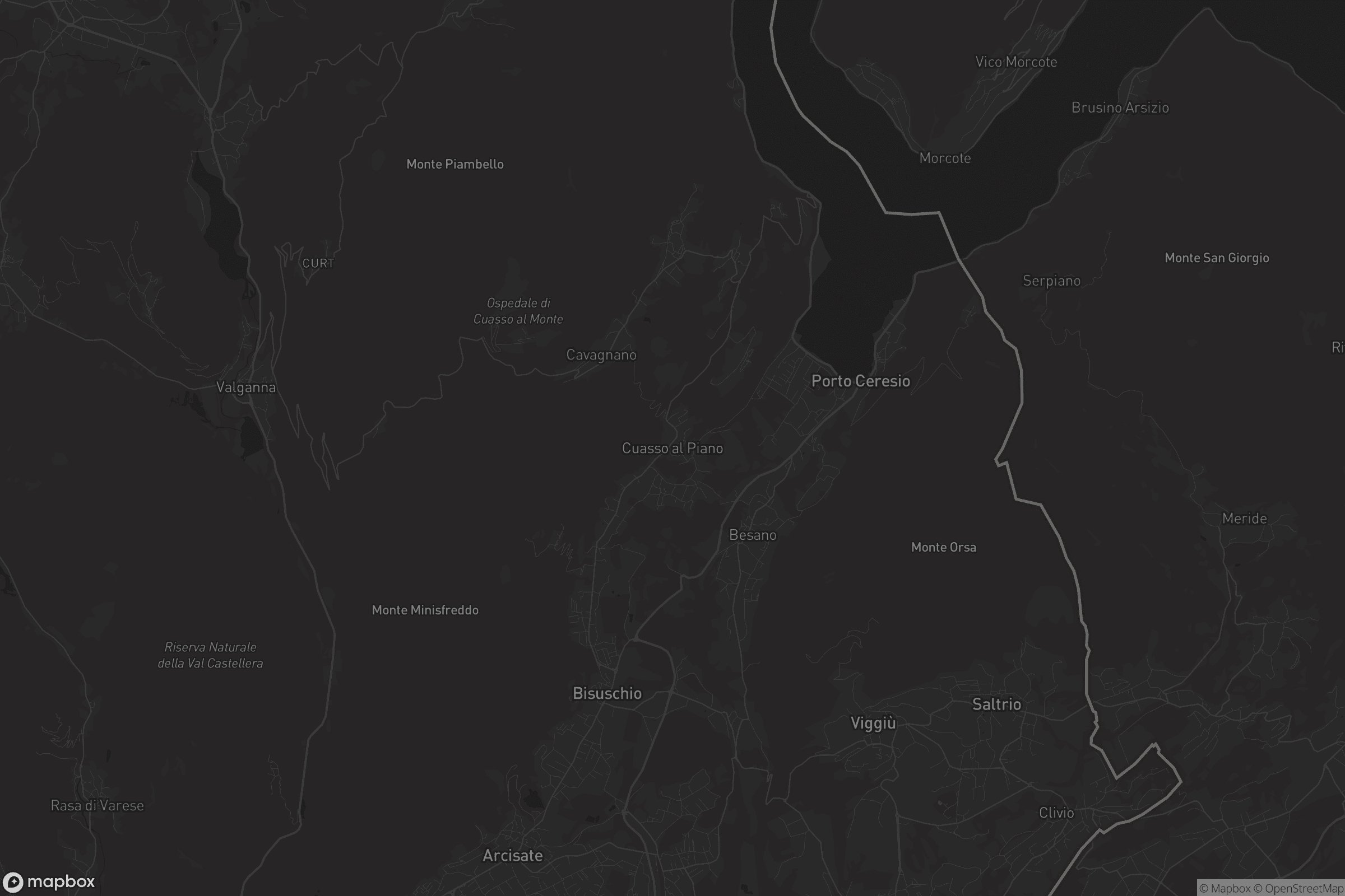 Mappa di Cuasso al Piano