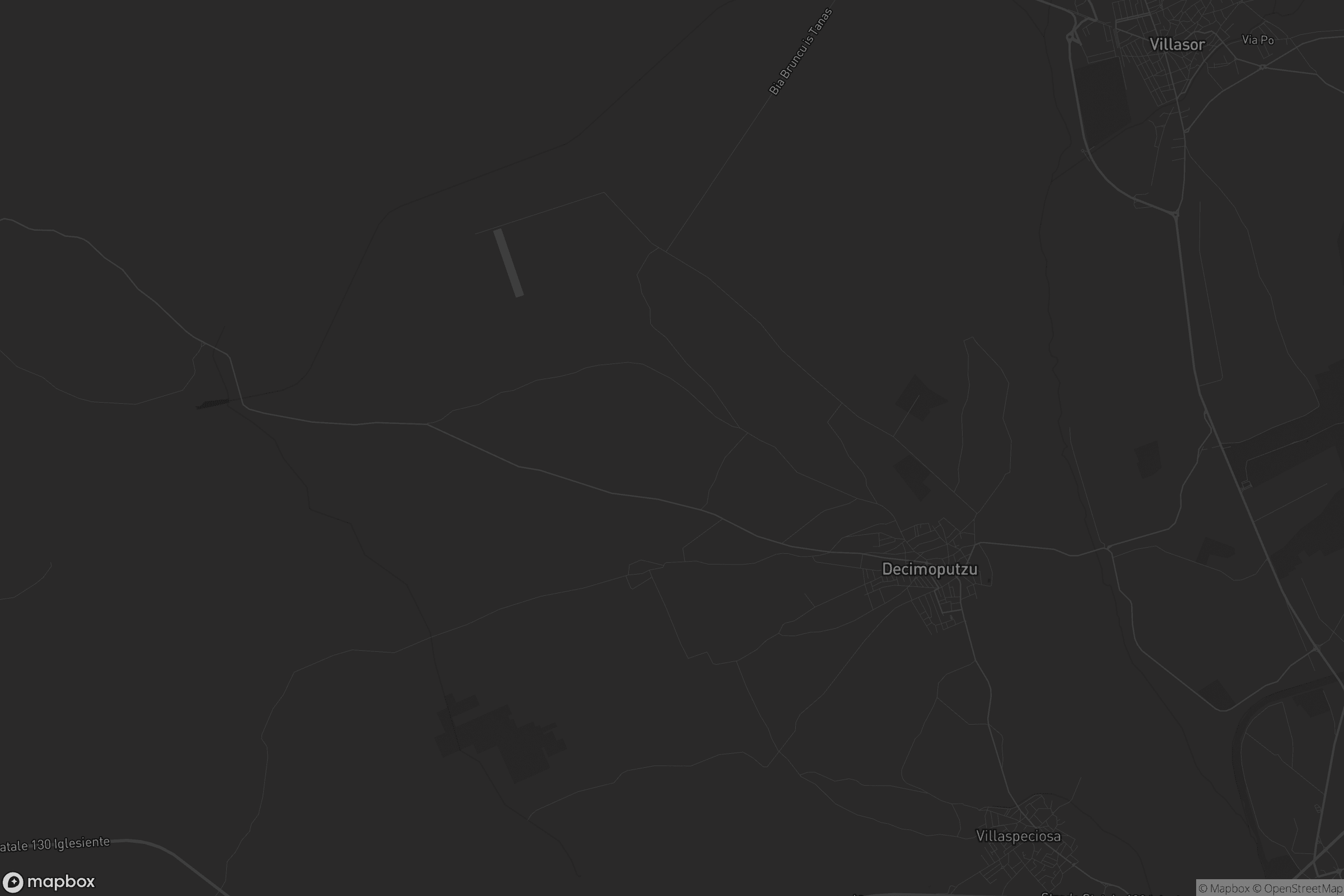 Mappa di Deximeputzu/Decimoputzu