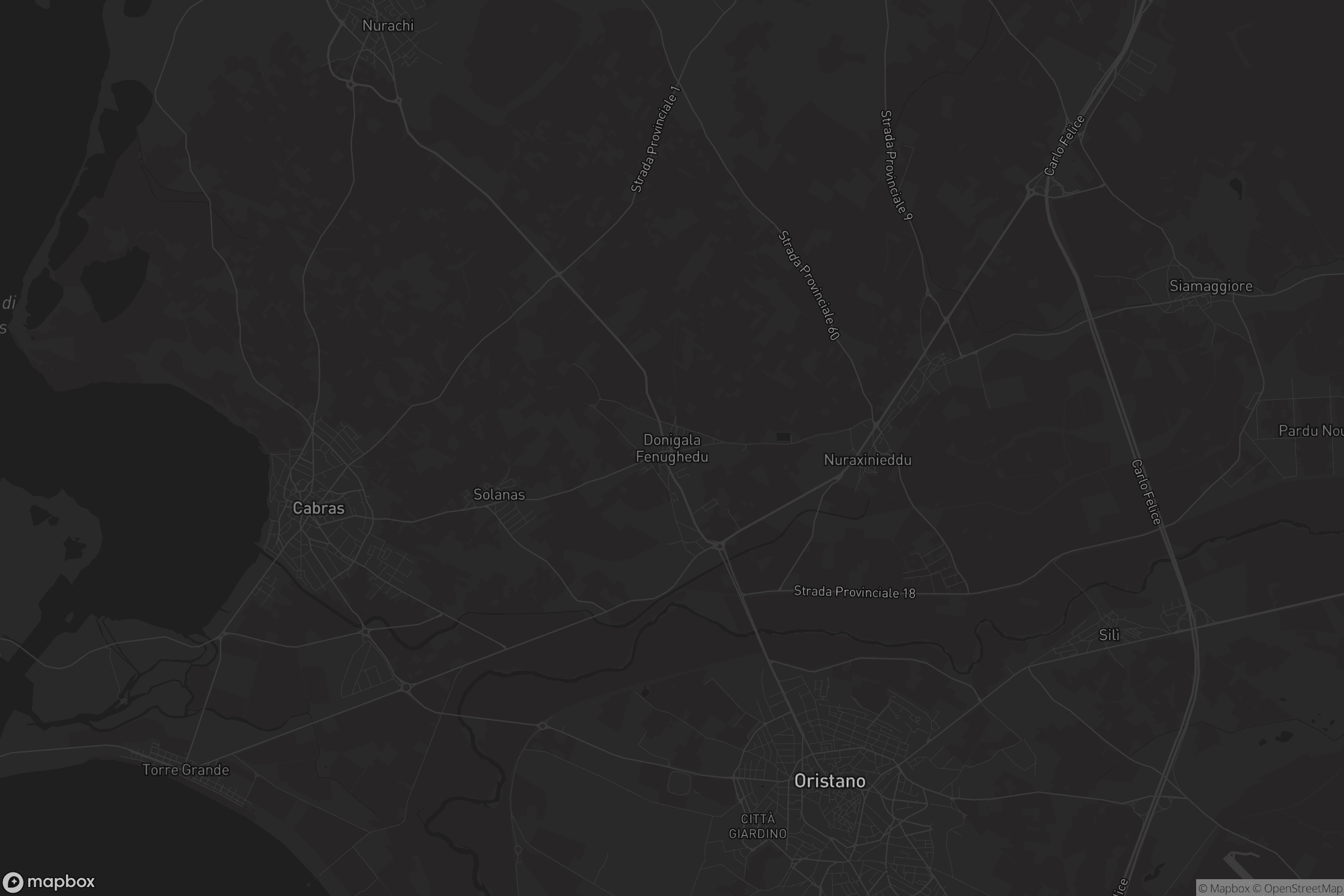 Mappa di Donigala Fenughedu