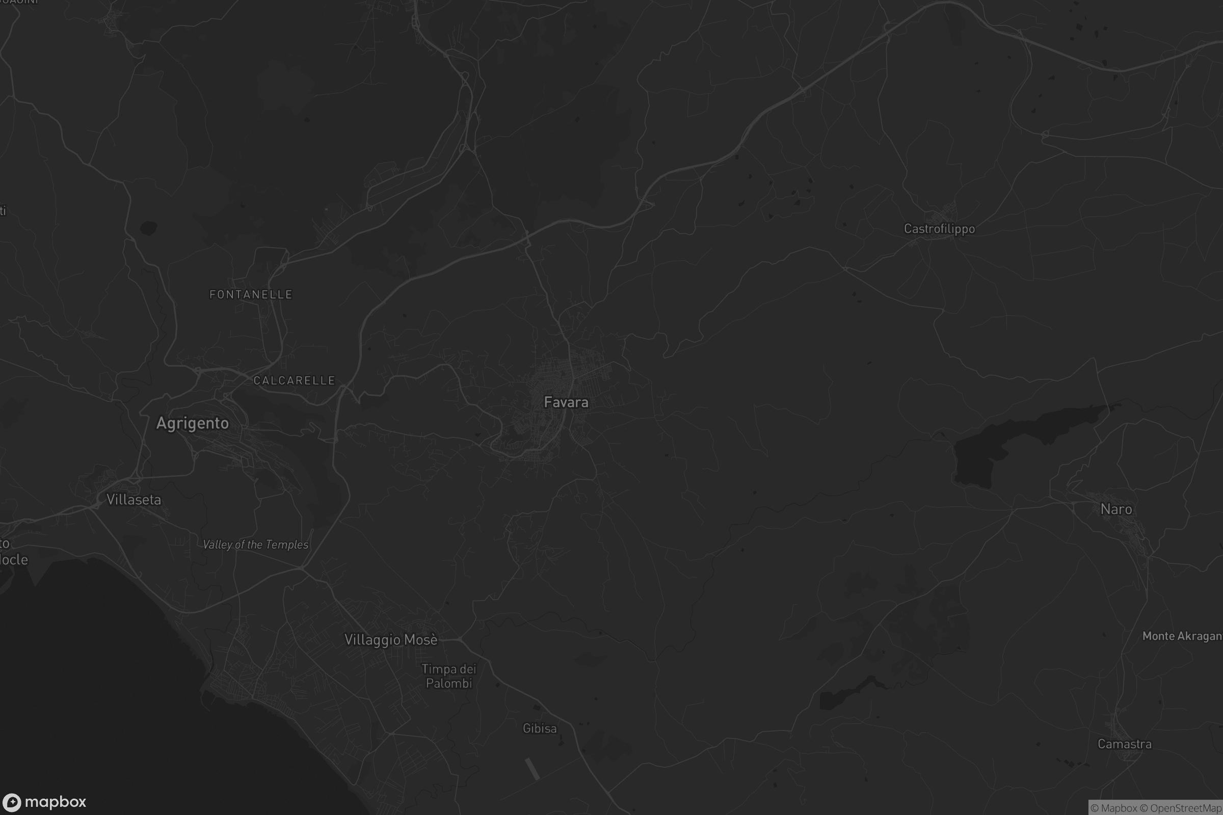 Mappa di Favara