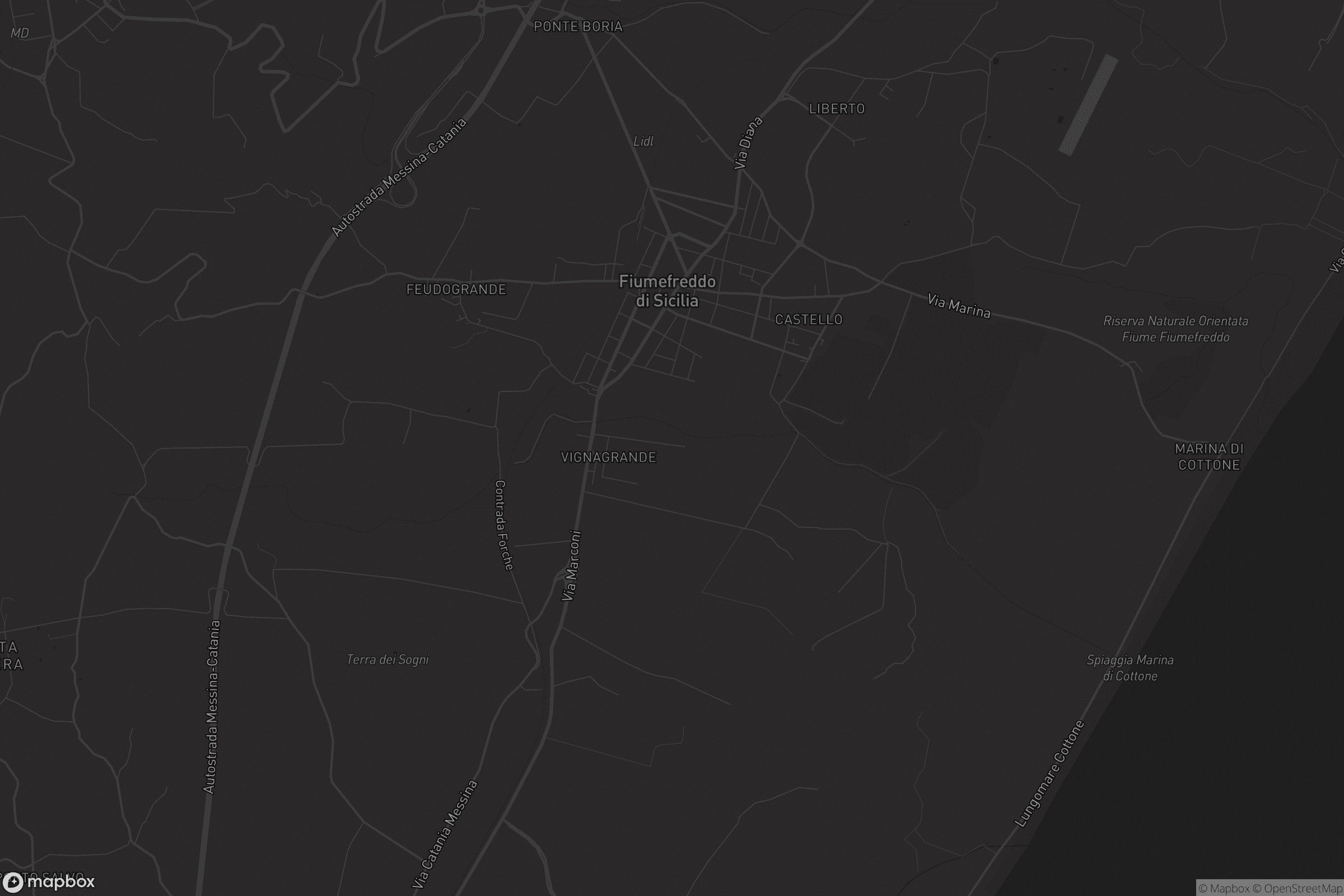 Mappa di Fiumefreddo di Sicilia