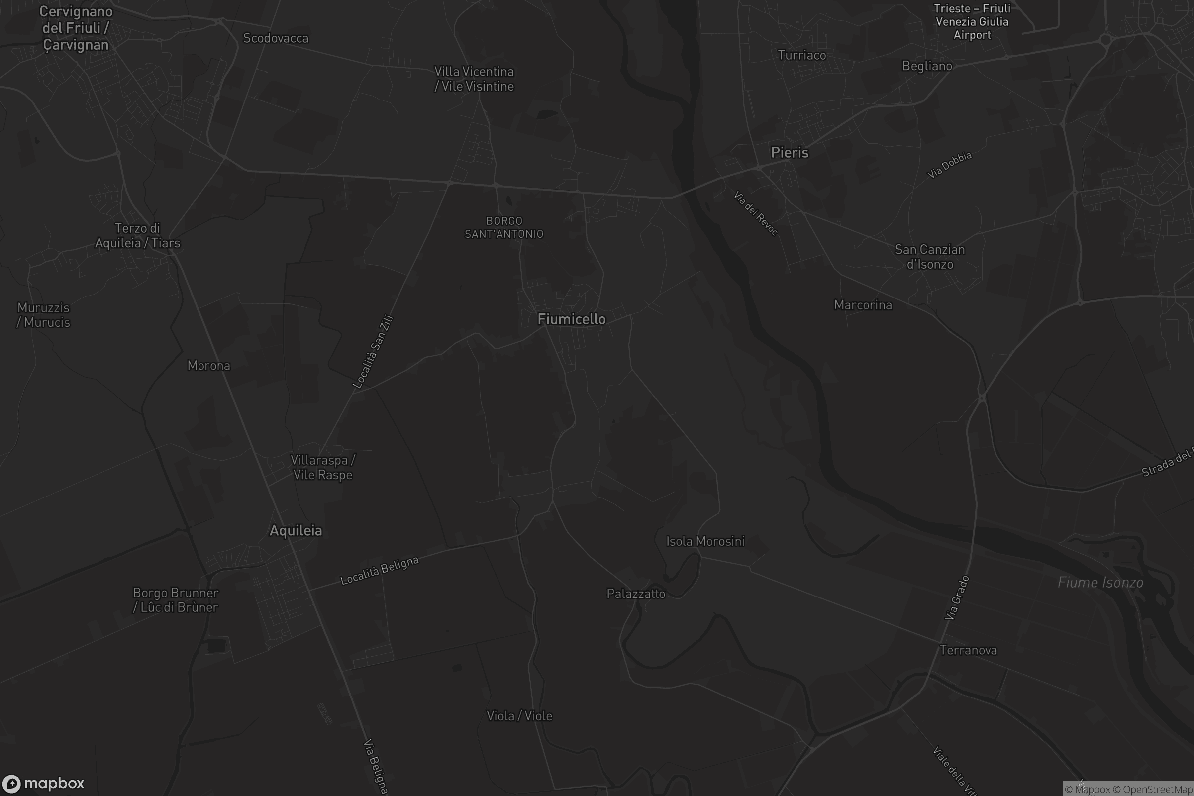 Mappa di Fiumicello Villa Vicentina / Flumisel Vile Visintine