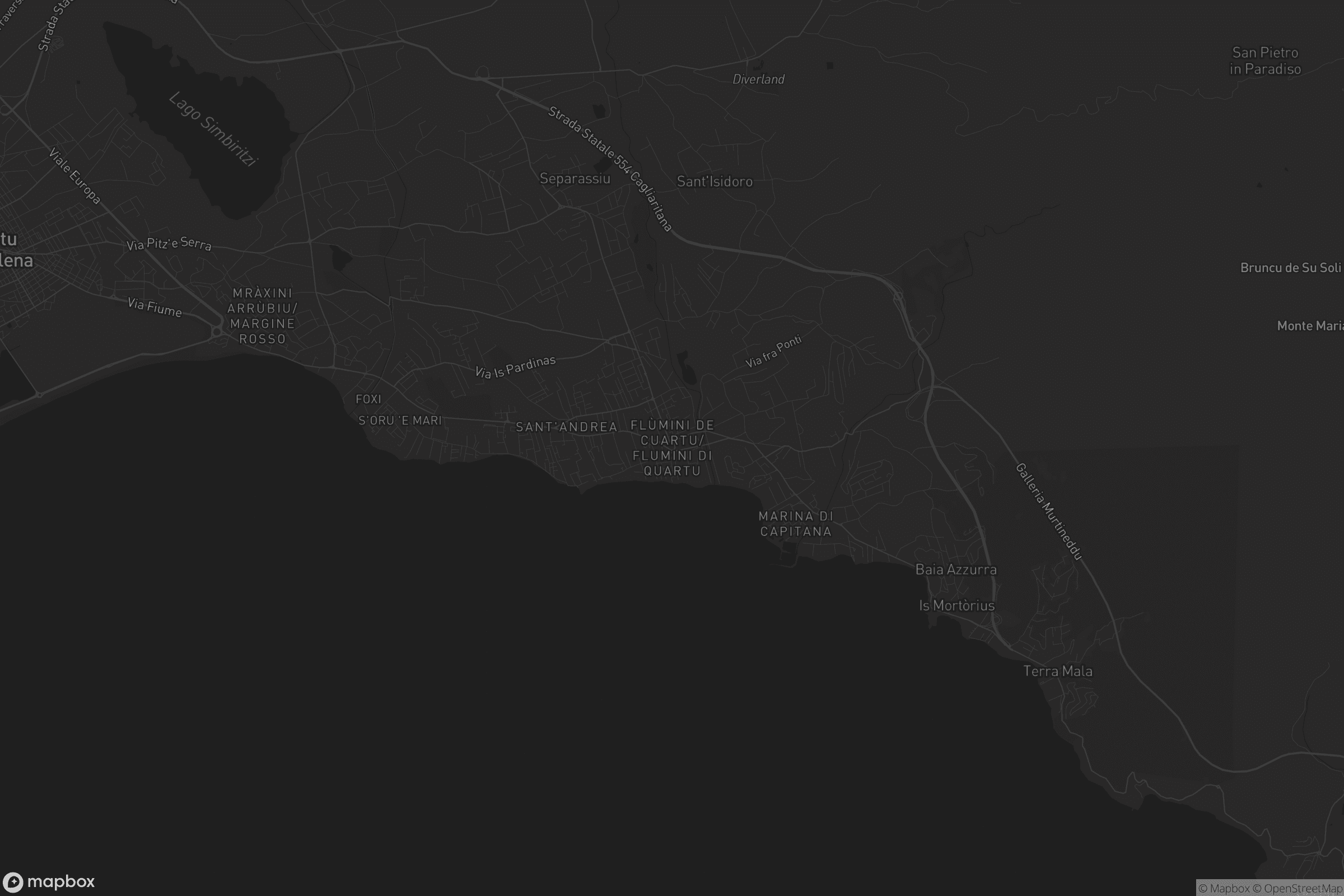 Mappa di Flùmini de Cuartu/Flumini di Quartu