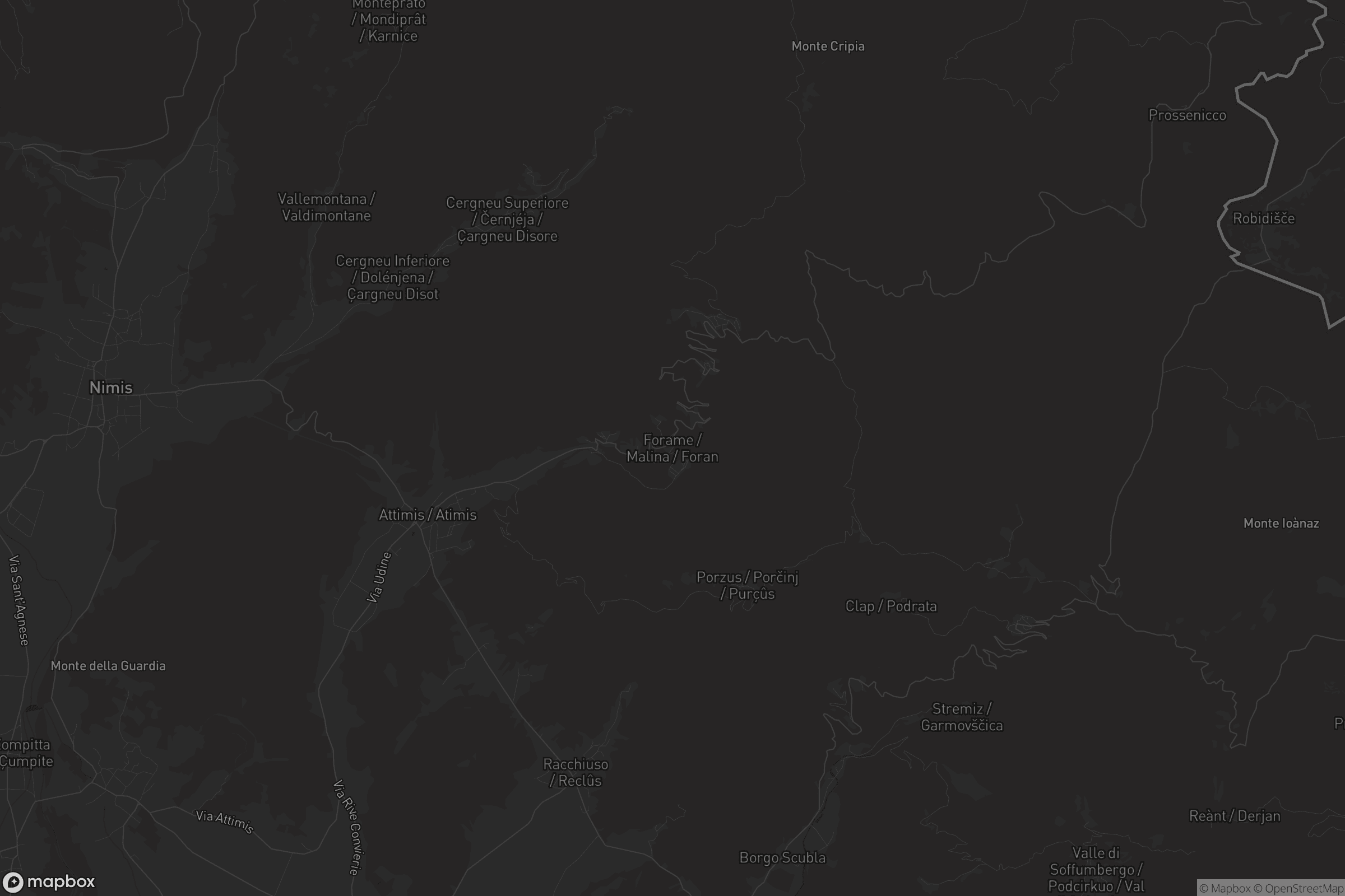 Mappa di Forame / Malina / Foran