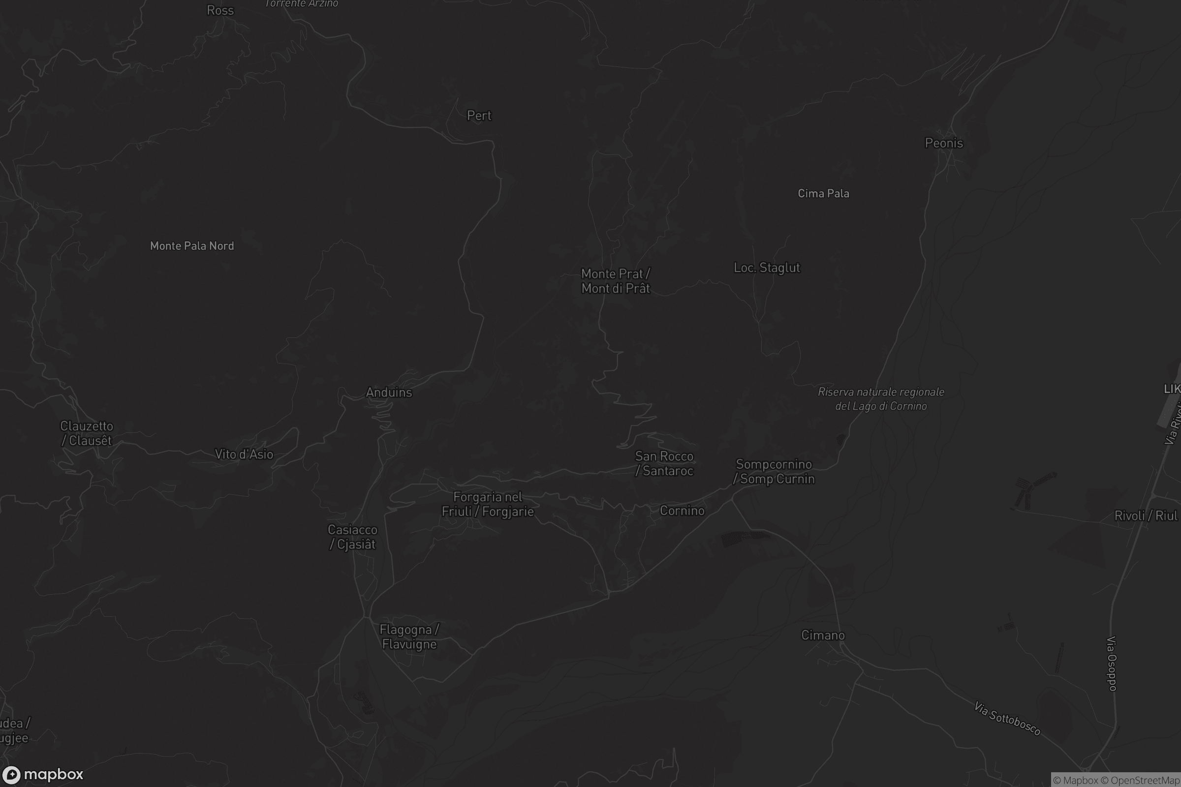 Mappa di Forgaria nel Friuli / Forgjarie