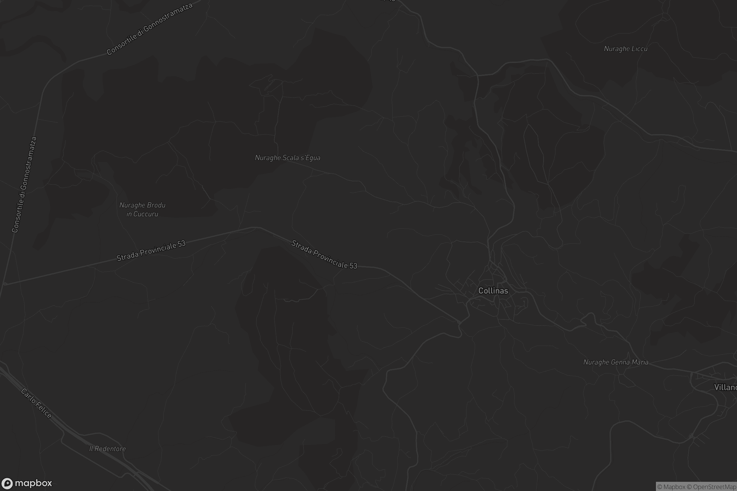 Mappa di Forru/Collinas