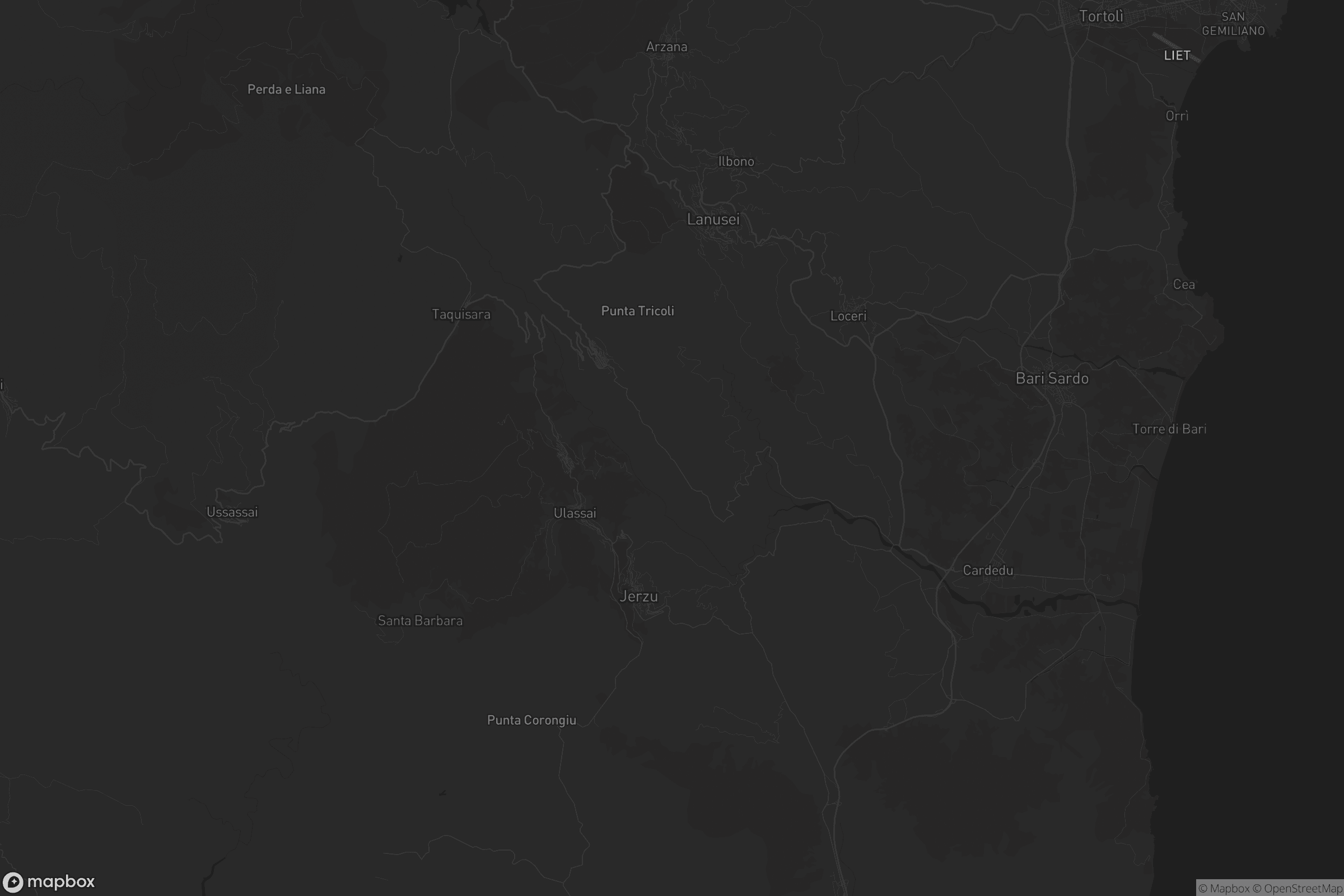 Mappa di Gàiru/Gairo