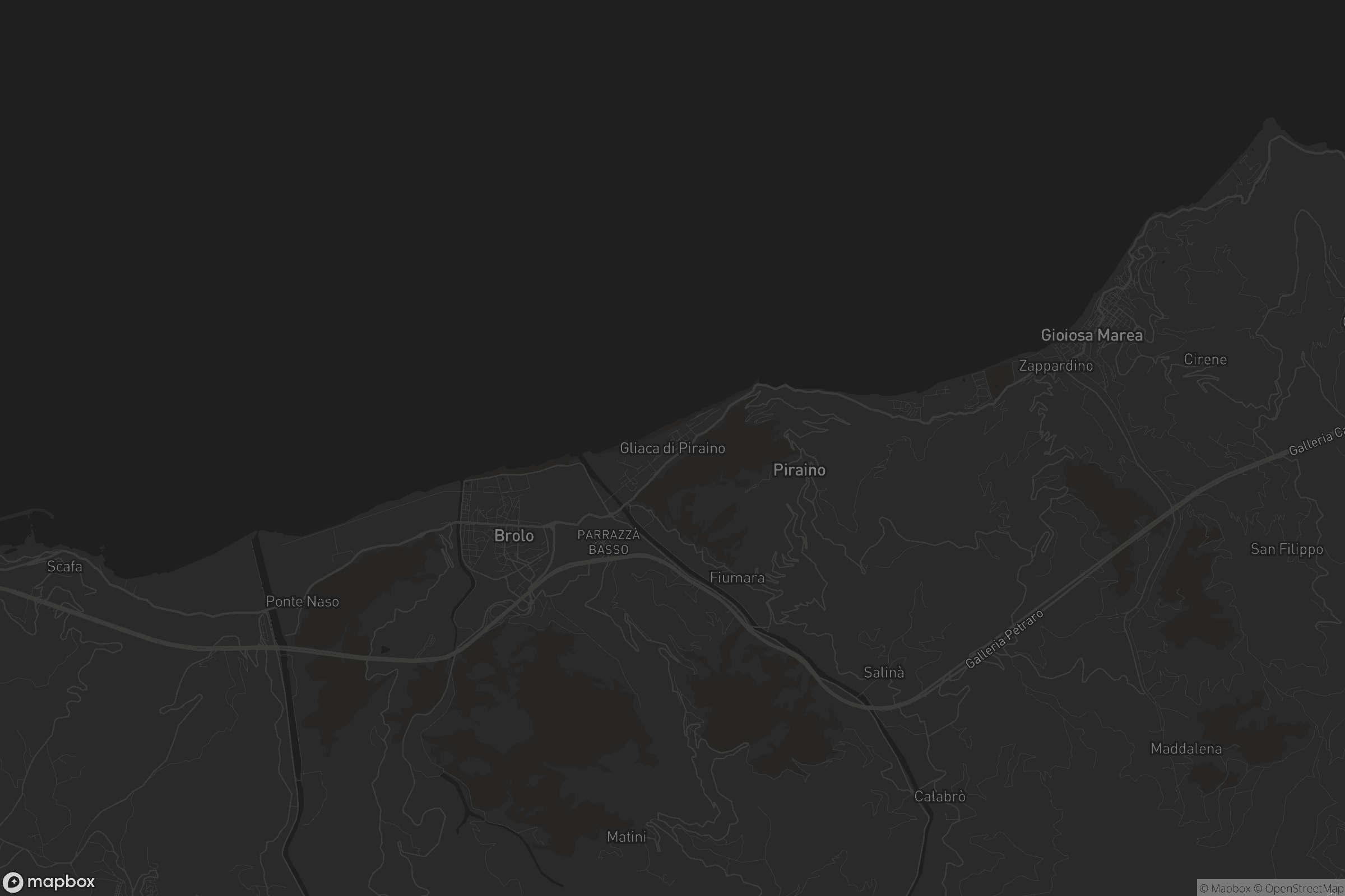 Mappa di Gliaca di Piraino