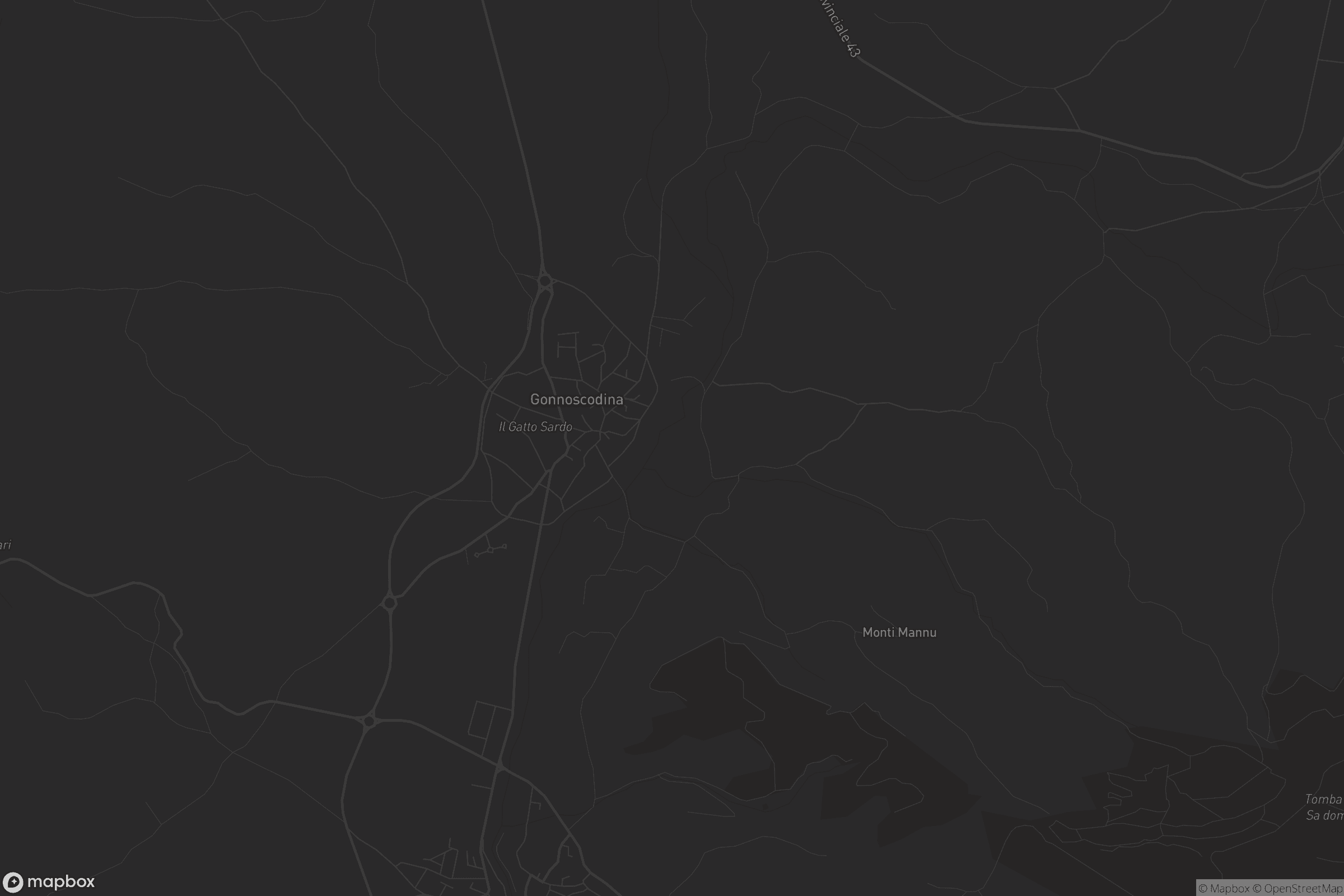 Mappa di Gonnacodina/Gonnoscodina