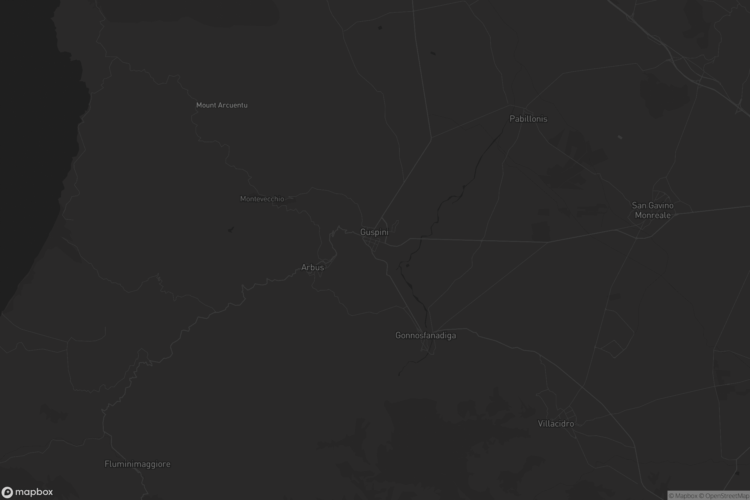 Mappa di Gonnos/Gonnosfanadiga