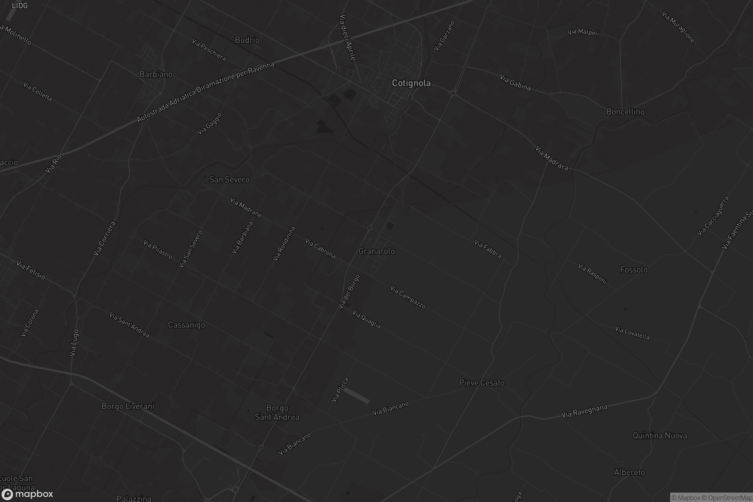 Mappa di Granarolo Faentino