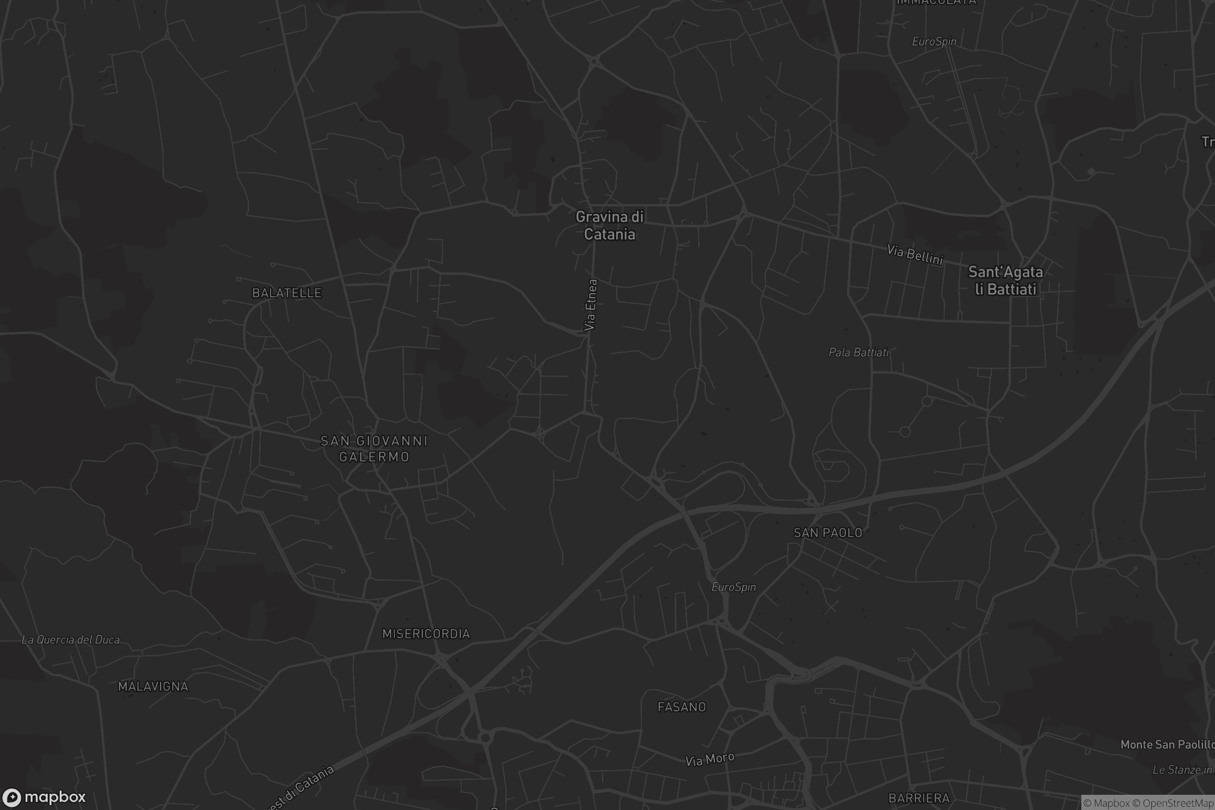 Mappa di Gravina di Catania