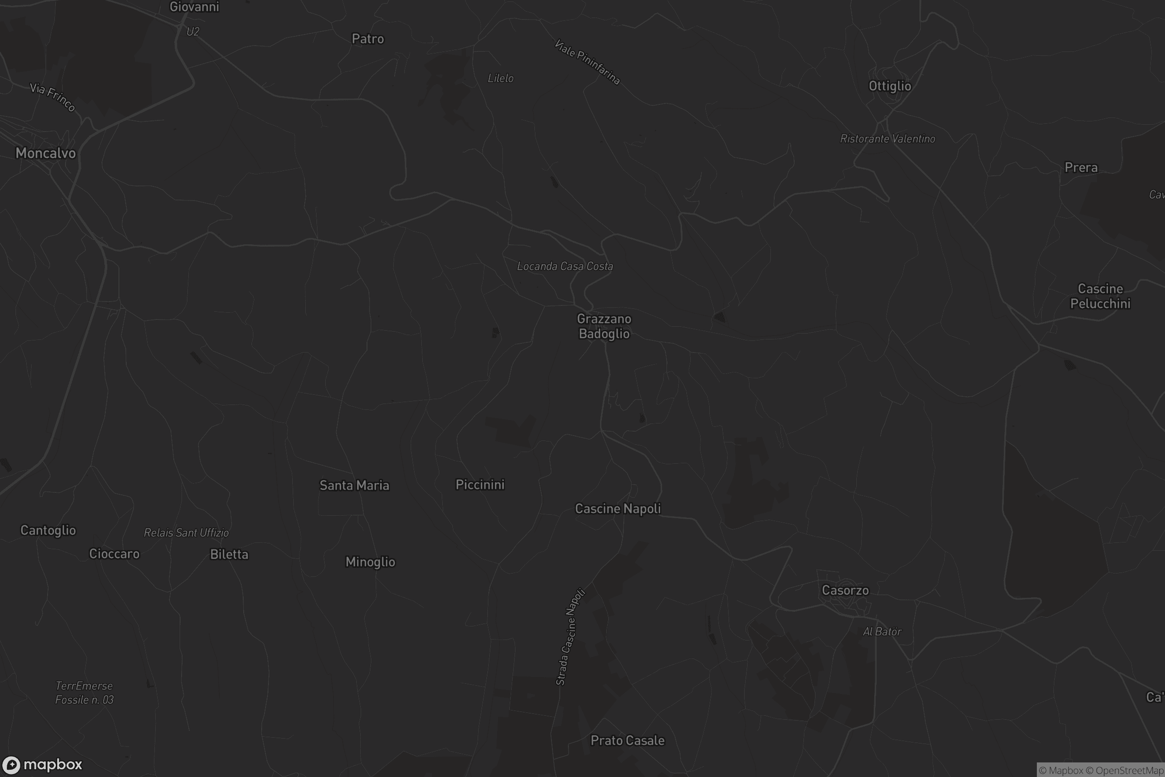 Mappa di Grazzano Badoglio