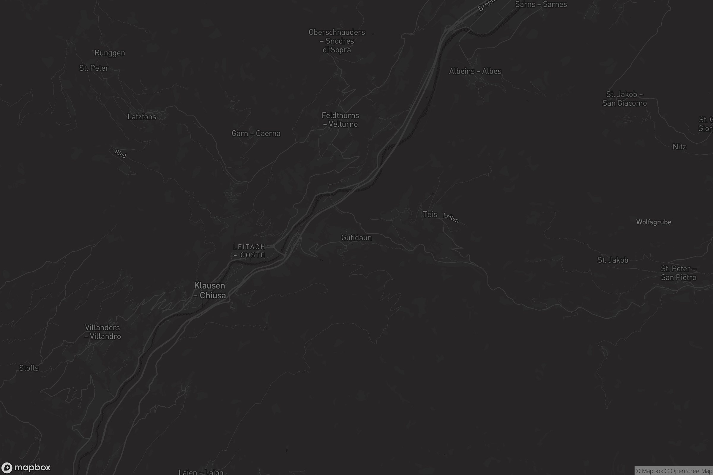 Mappa di Gufidaun - Gudon