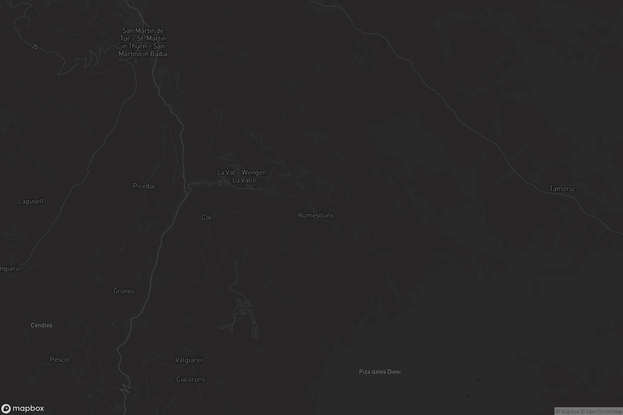 Mappa di La Val - Wengen - La Valle