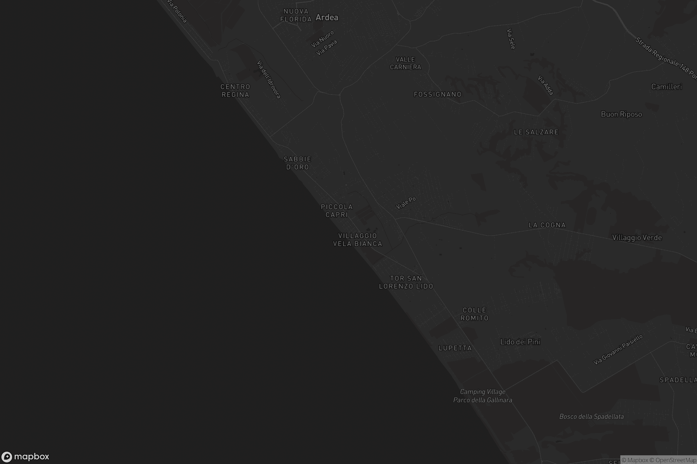 Mappa di Lido dei Coralli