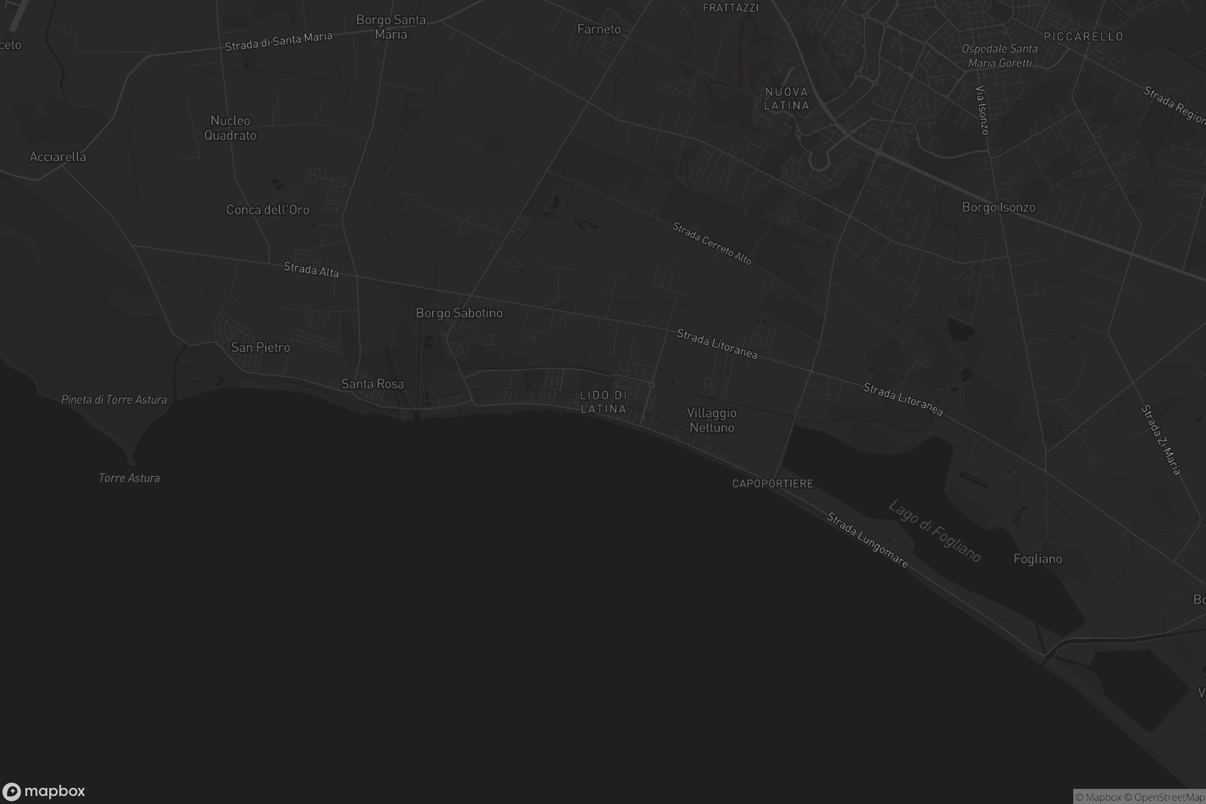 Mappa di Lido di Latina