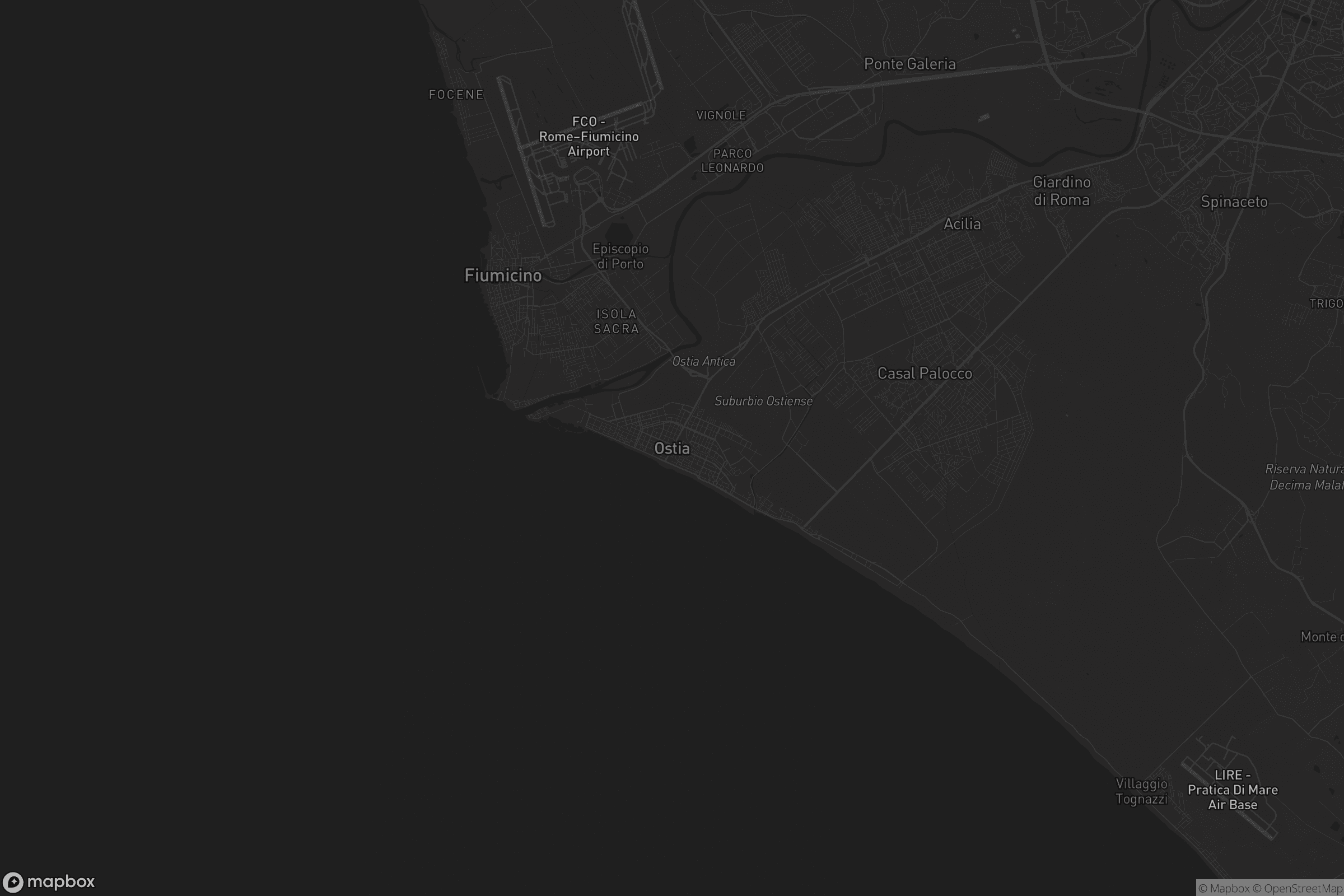 Mappa di Lido di Ostia