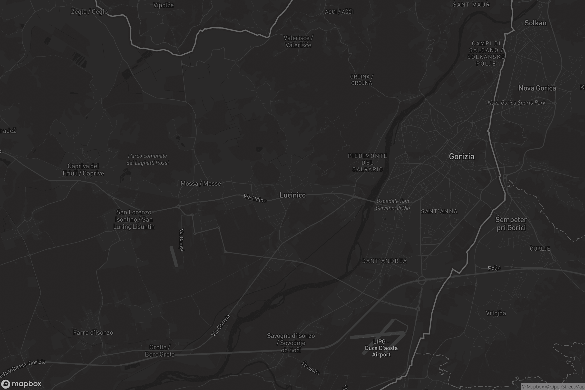 Mappa di Lucinico / Ločnik / Luzinìs