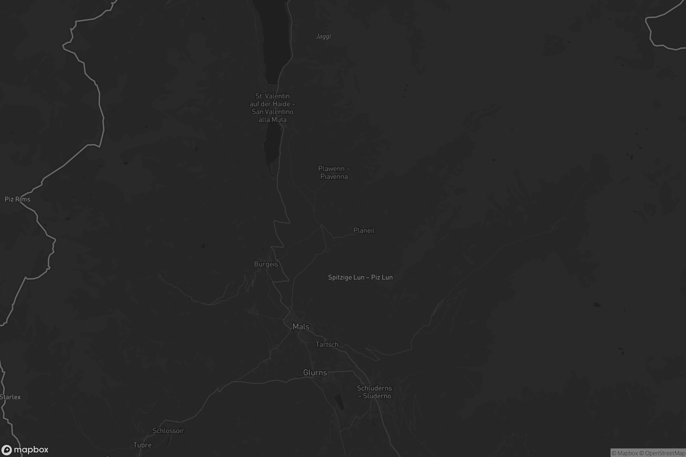 Mappa di Mals - Malles Venosta