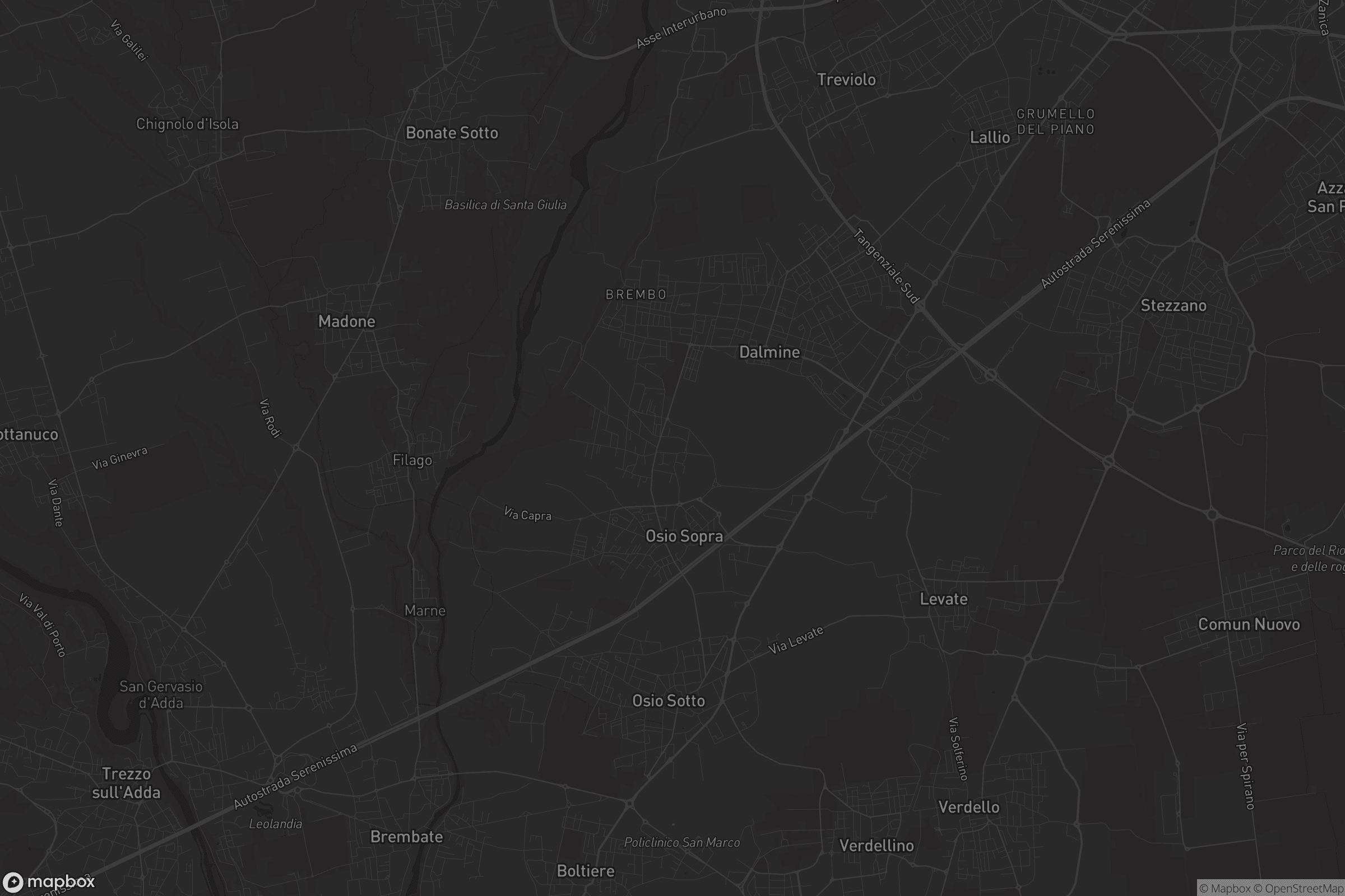 Mappa di Mariano al Brembo