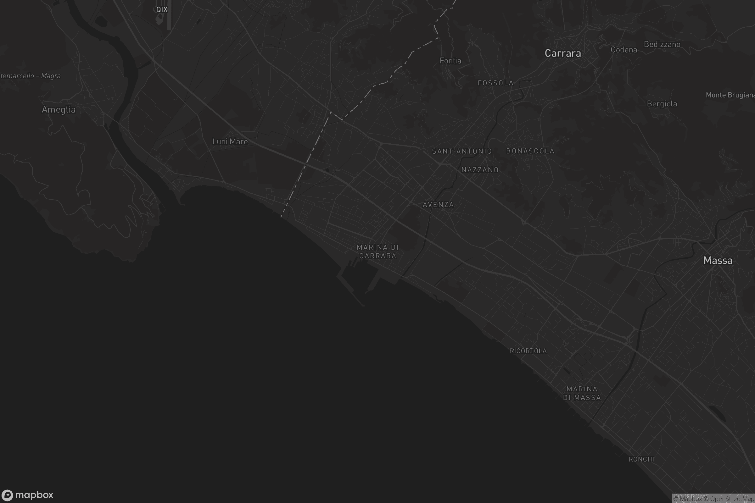 Mappa di Marina di Carrara