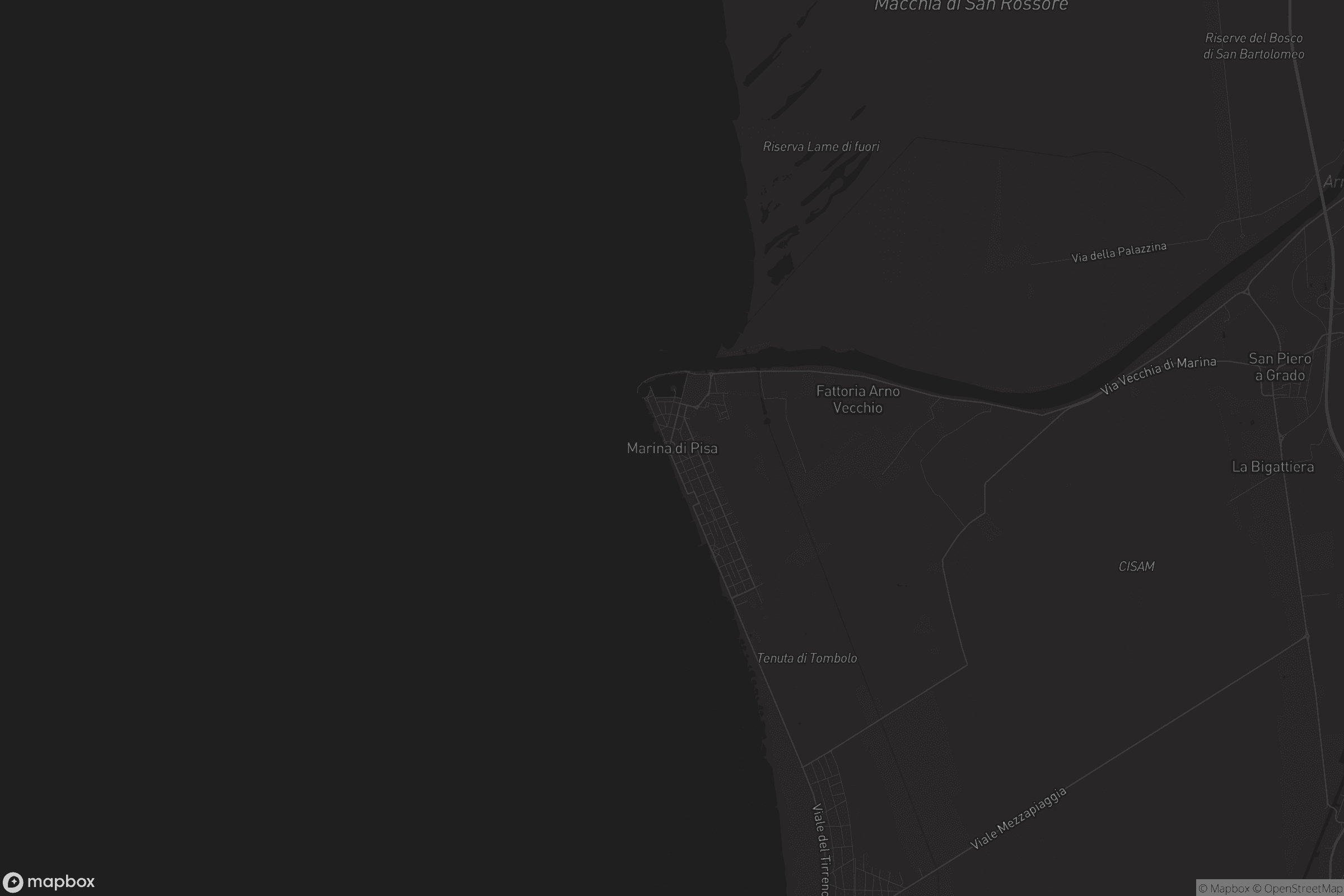 Mappa di Marina di Pisa