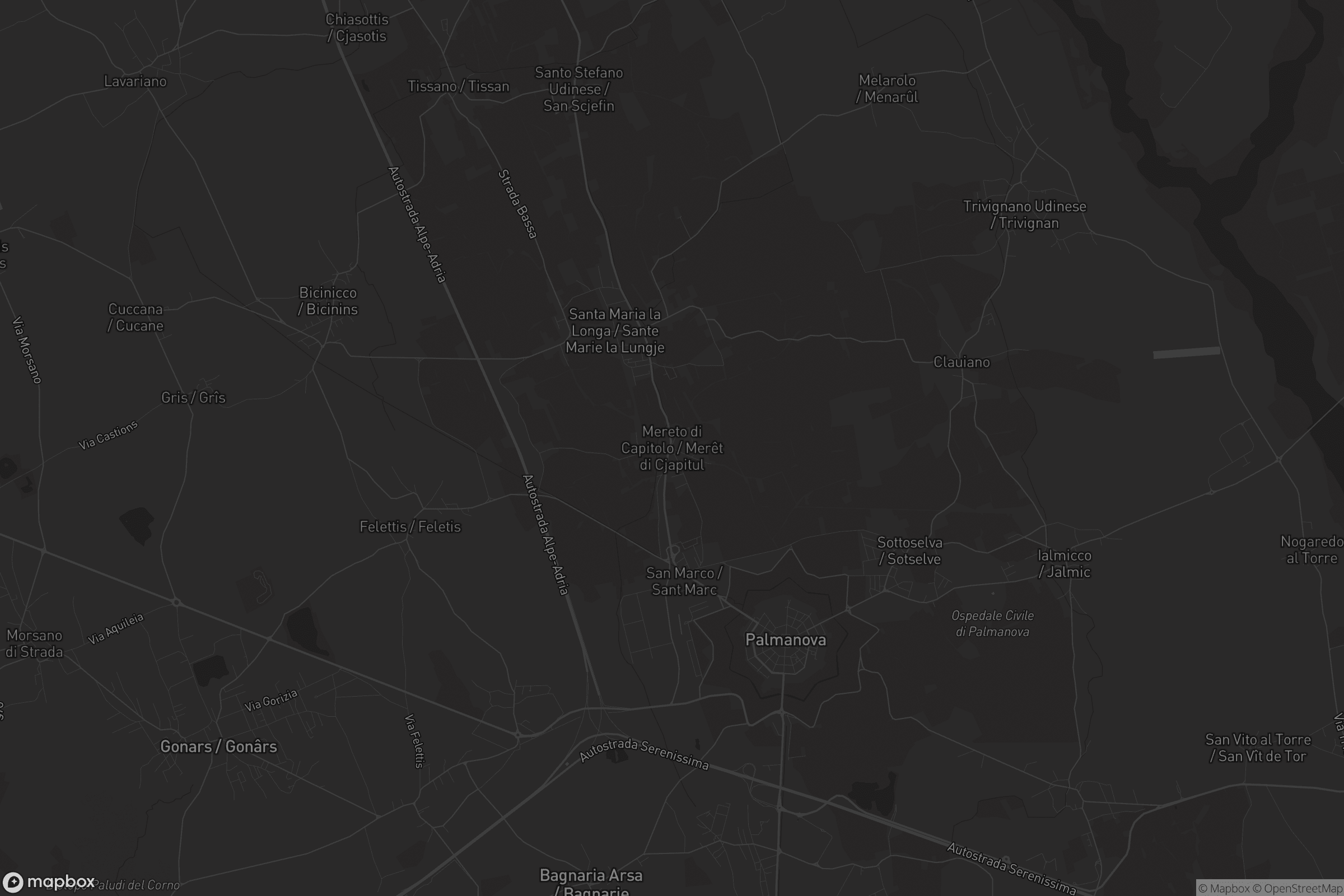 Mappa di Mereto di Capitolo / Merêt di Cjapitul