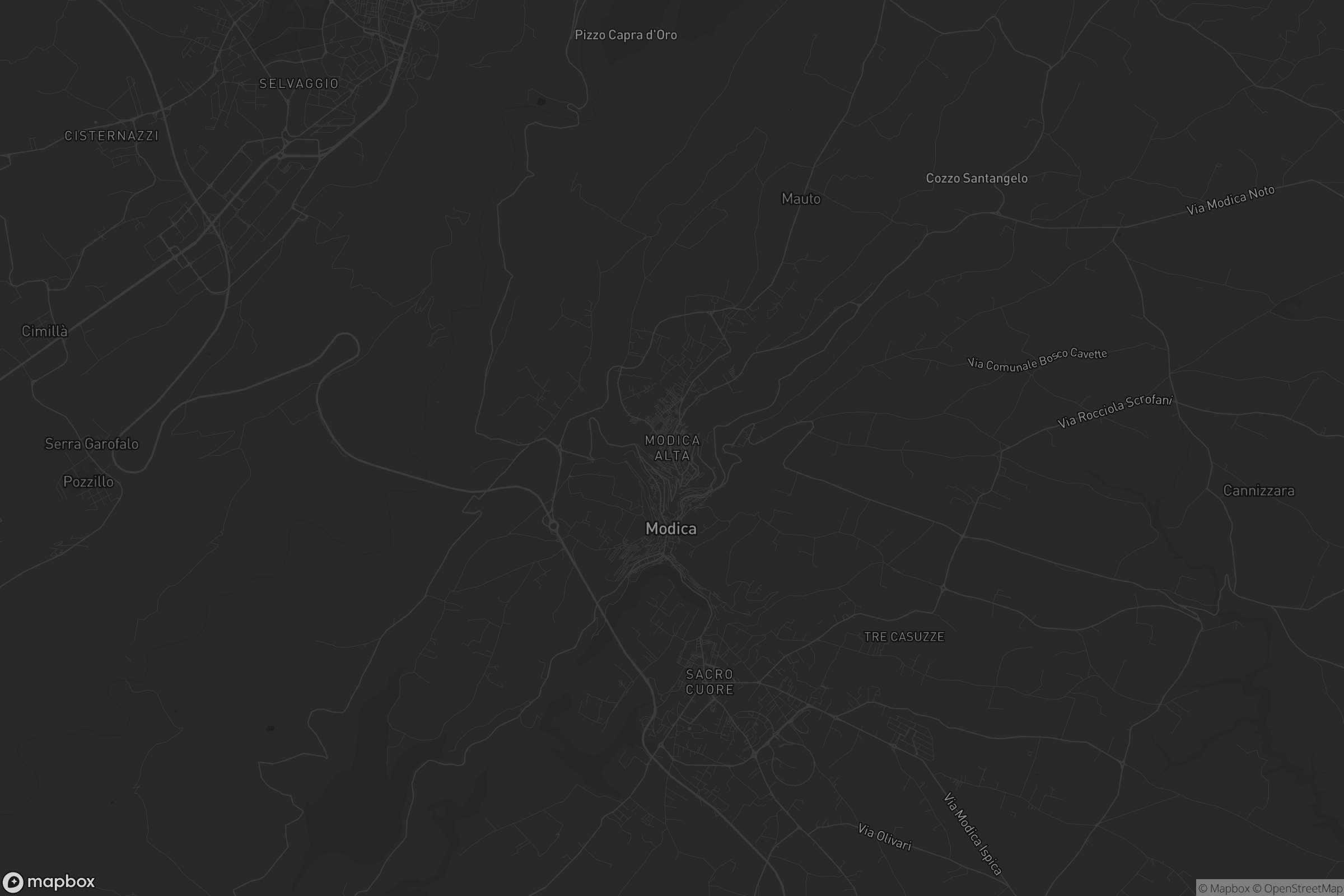 Mappa di Modica Alta