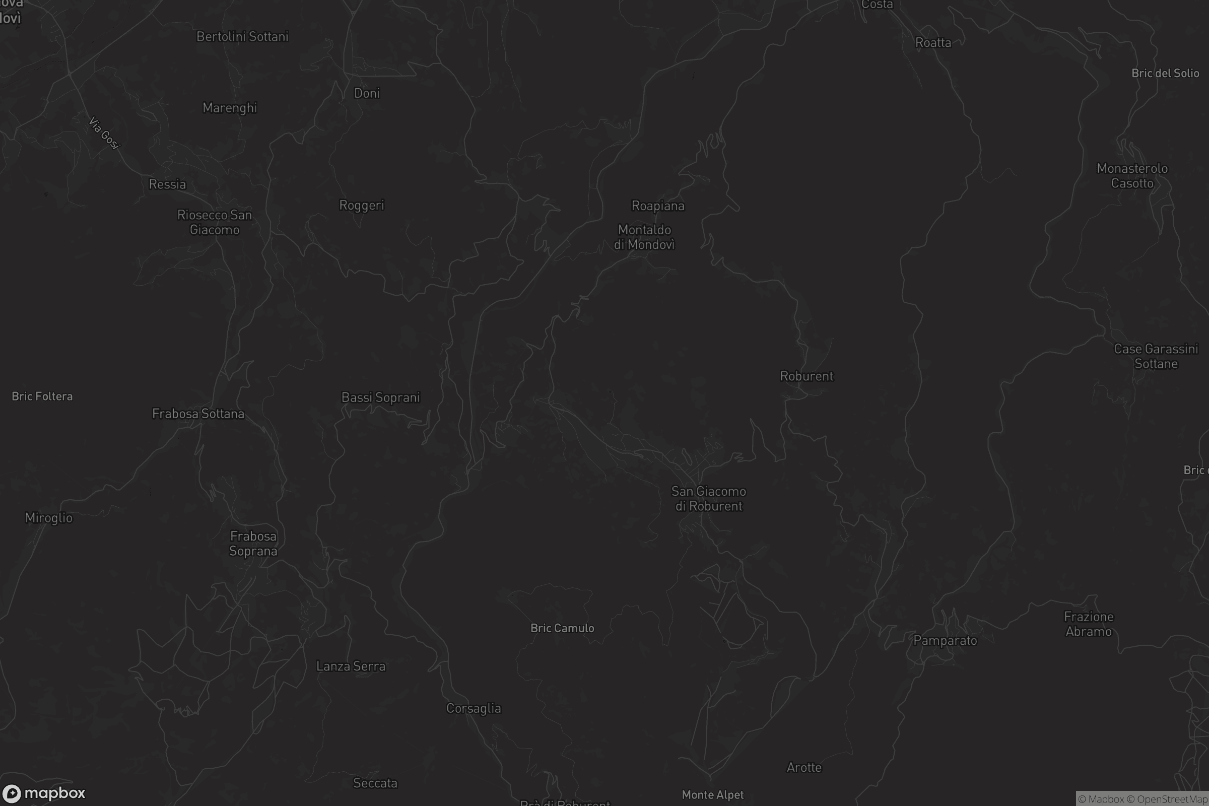 Mappa di Montaldo di Mondovì