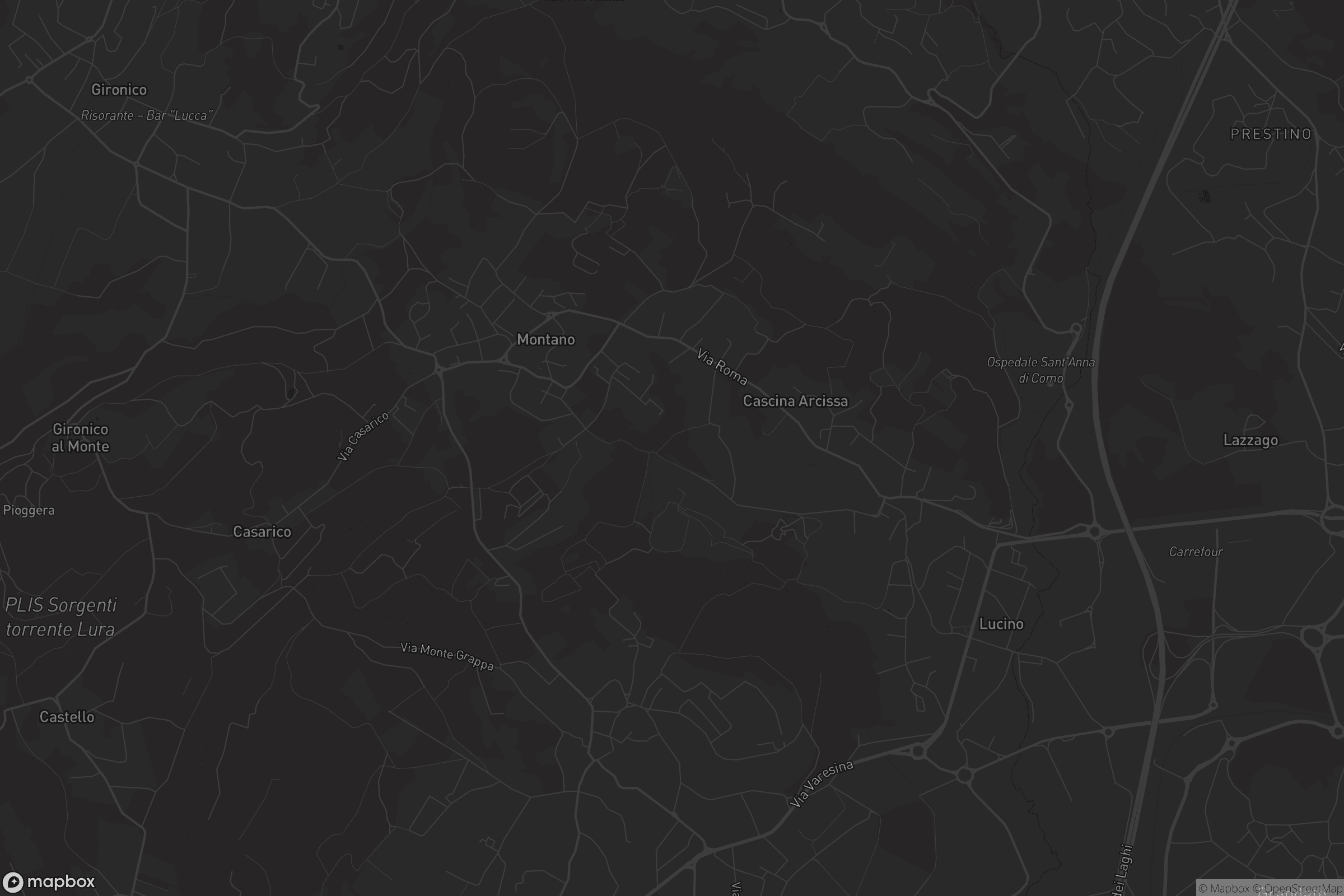 Mappa di Montano Lucino