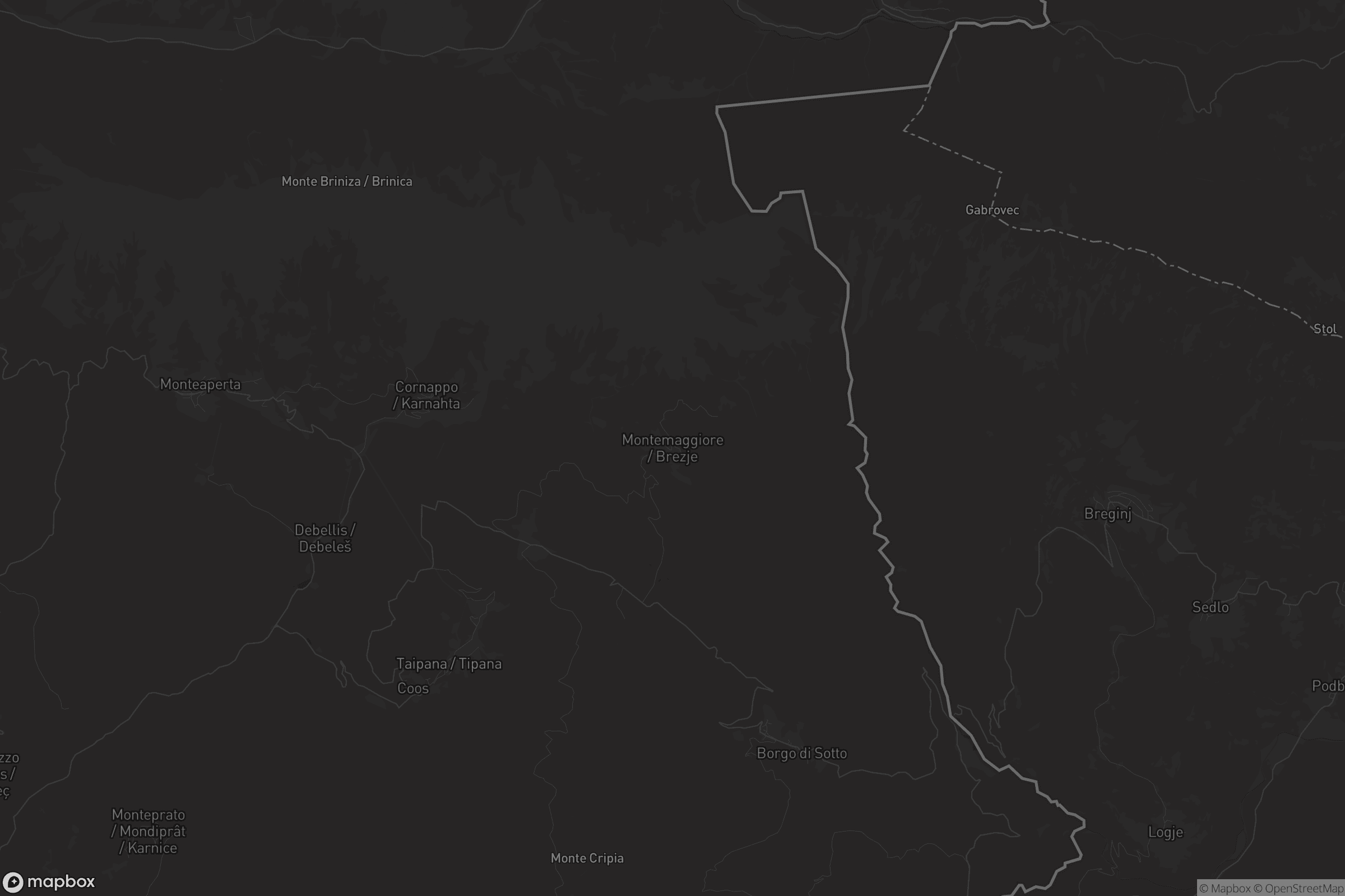 Mappa di Montemaggiore / Brezje