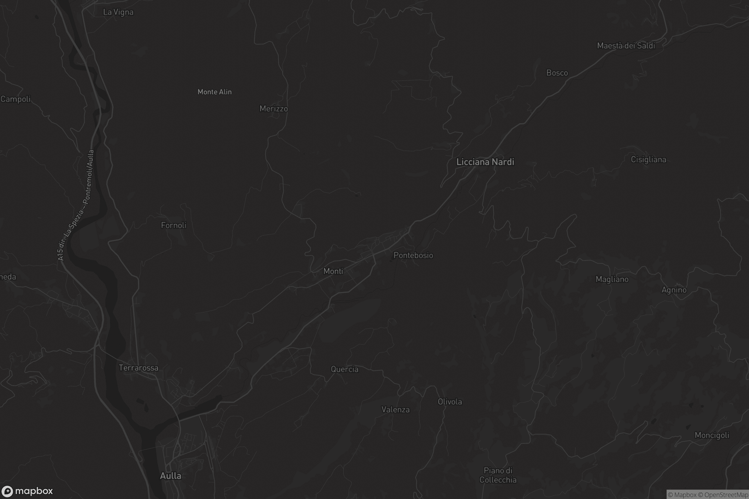 Mappa di Monti di Licciana