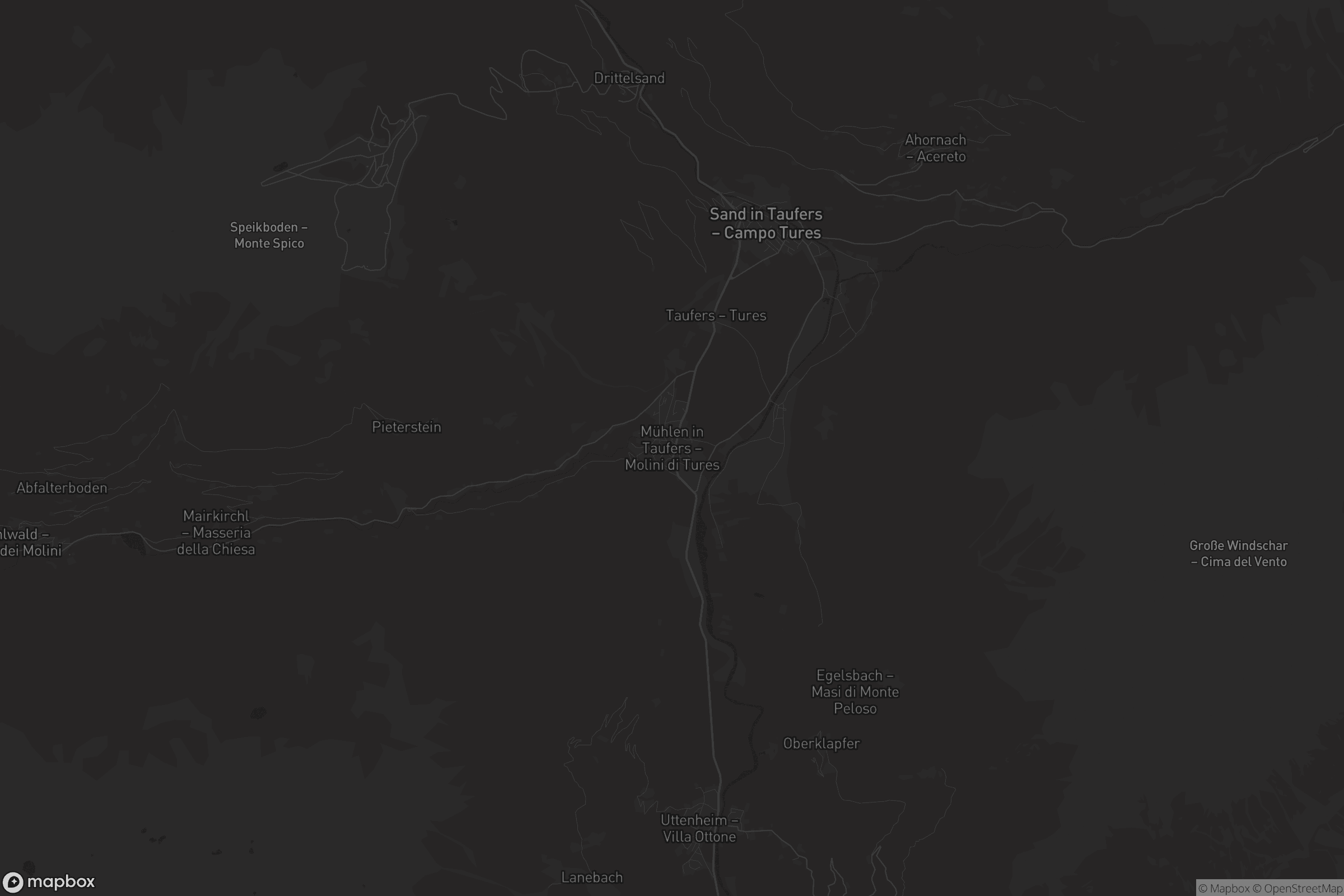 Mappa di Mühlen in Taufers - Molini di Tures