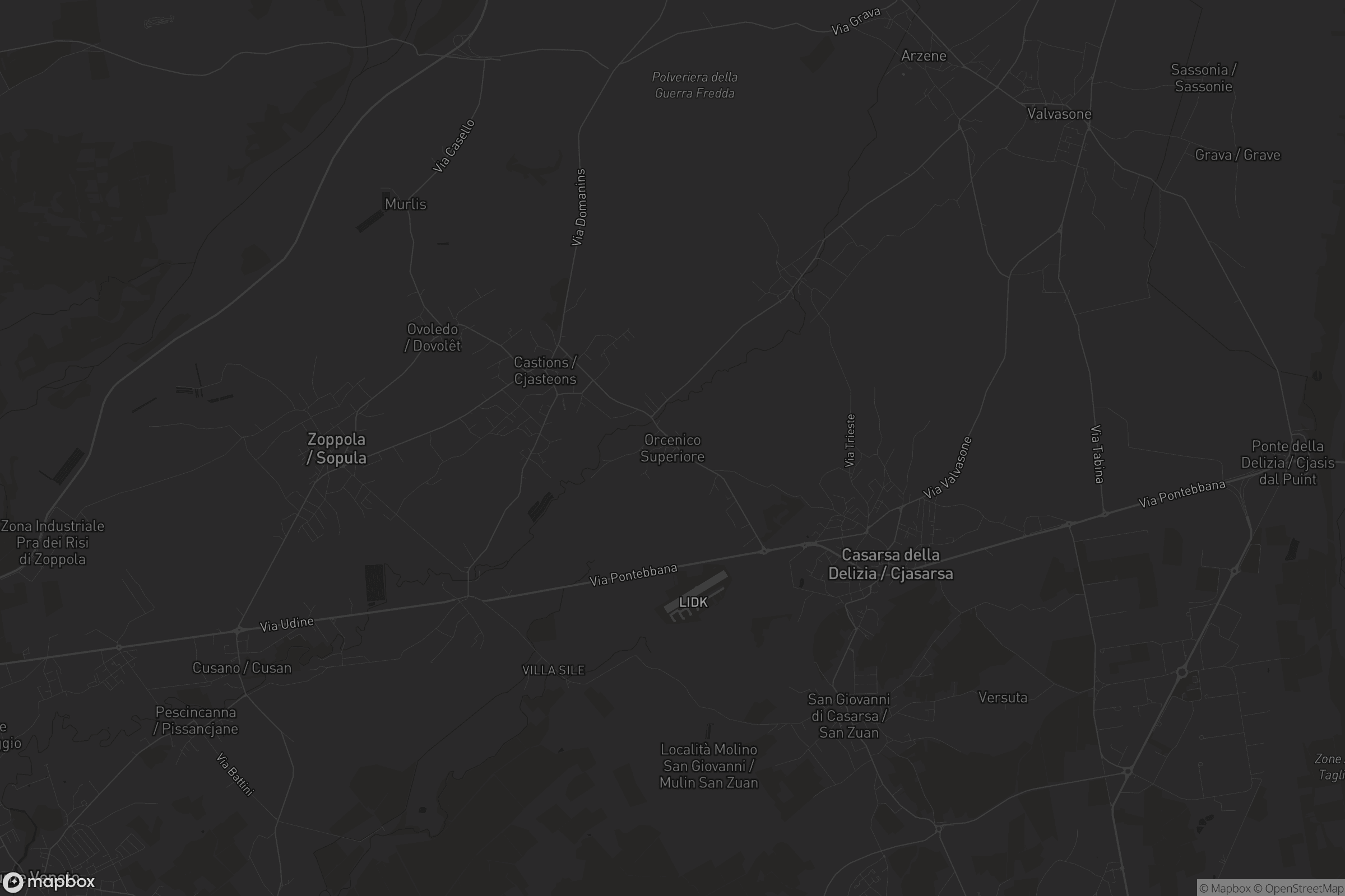 Mappa di Orcenico Superiore / Durcinis Disore