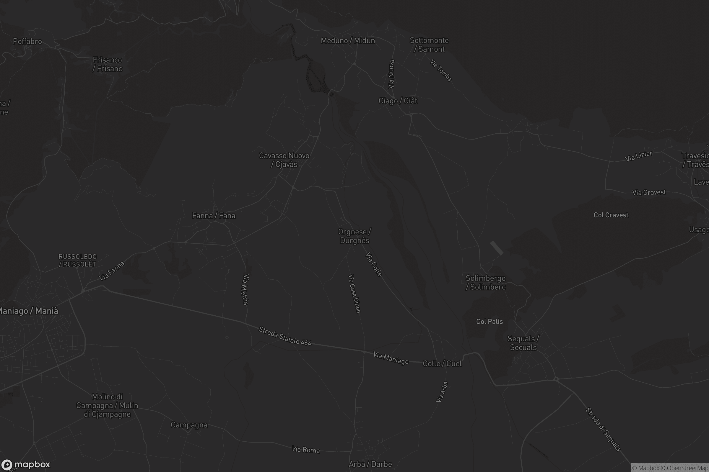 Mappa di Orgnese / Durgnês