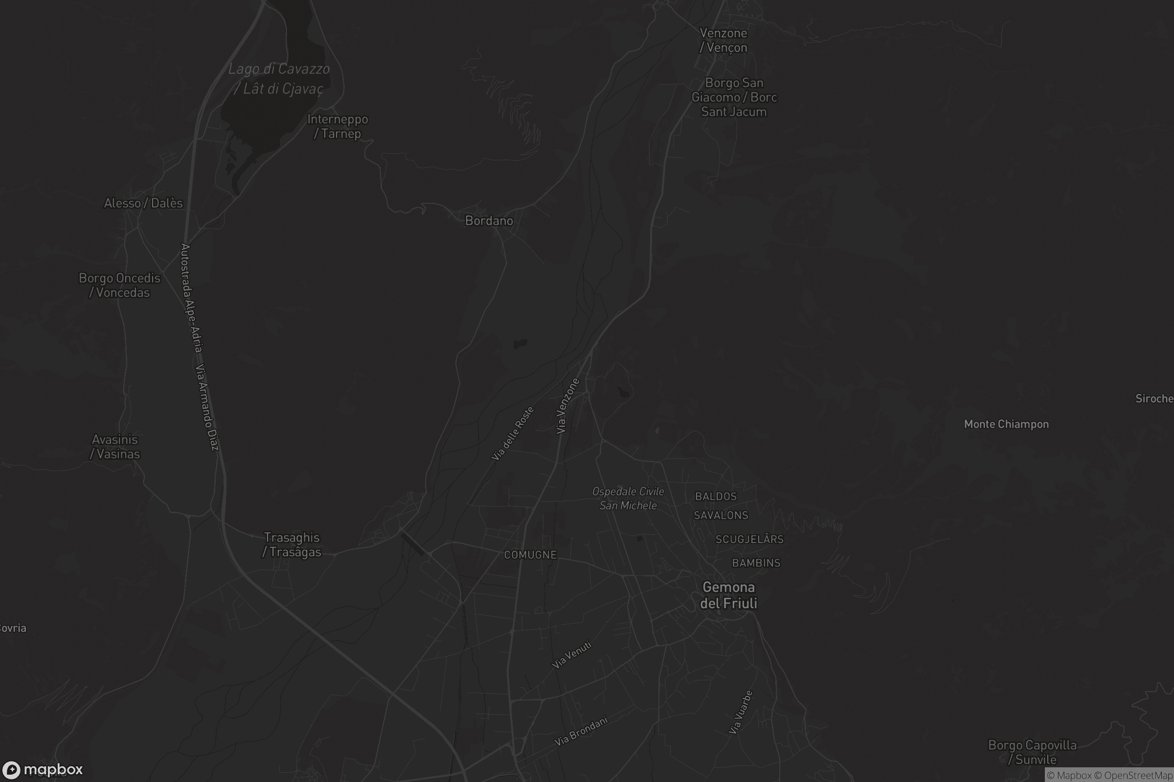 Mappa di Ospedaletto / Ospedalèt