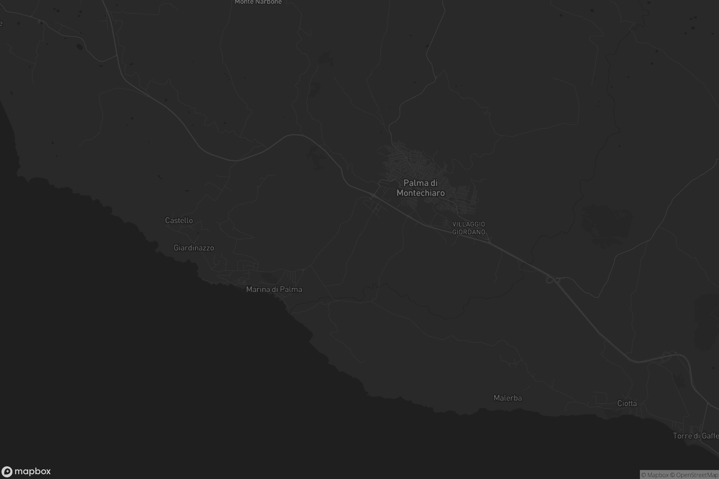 Mappa di Palma di Montechiaro