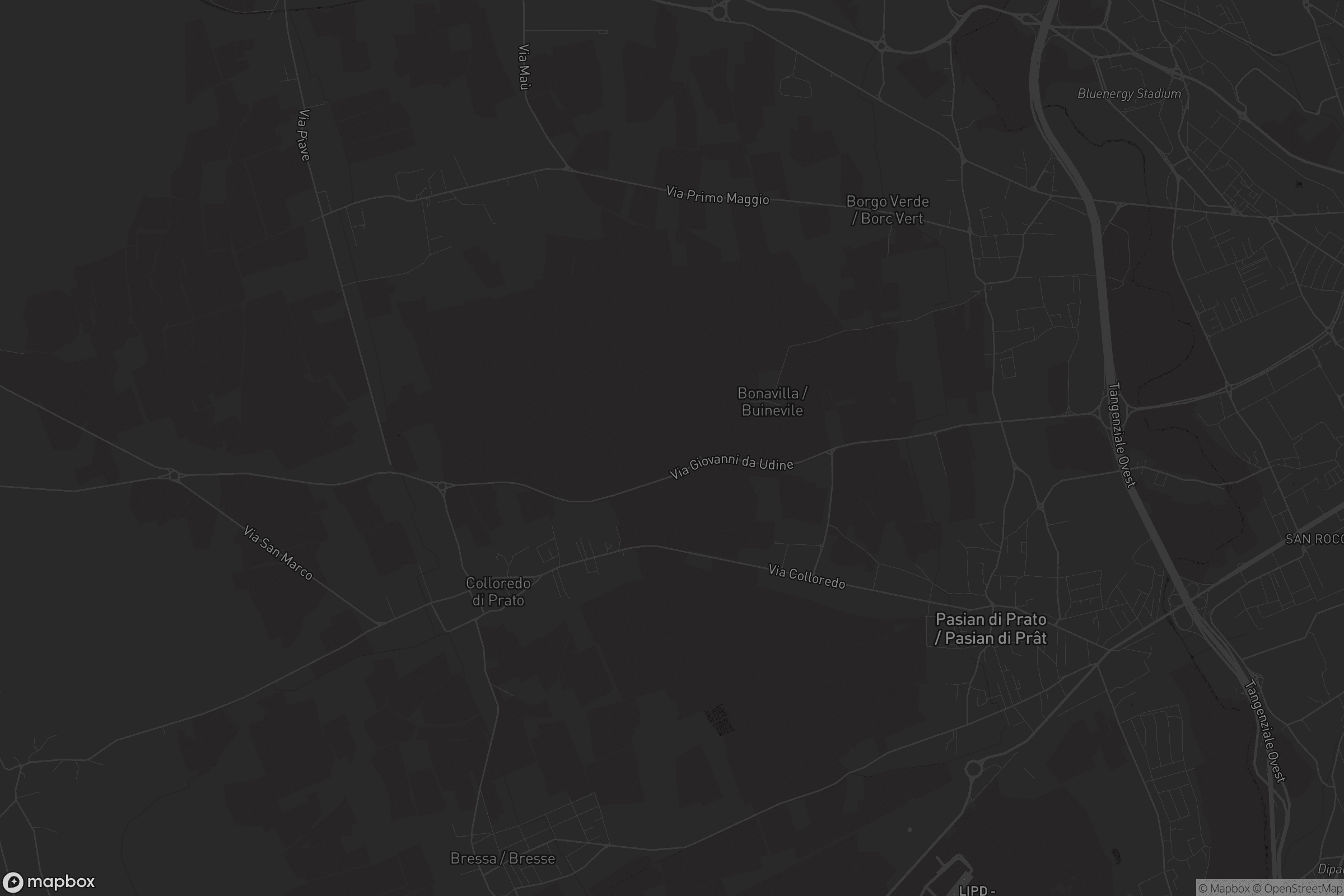 Mappa di Pasian di Prato / Pasian di Prât