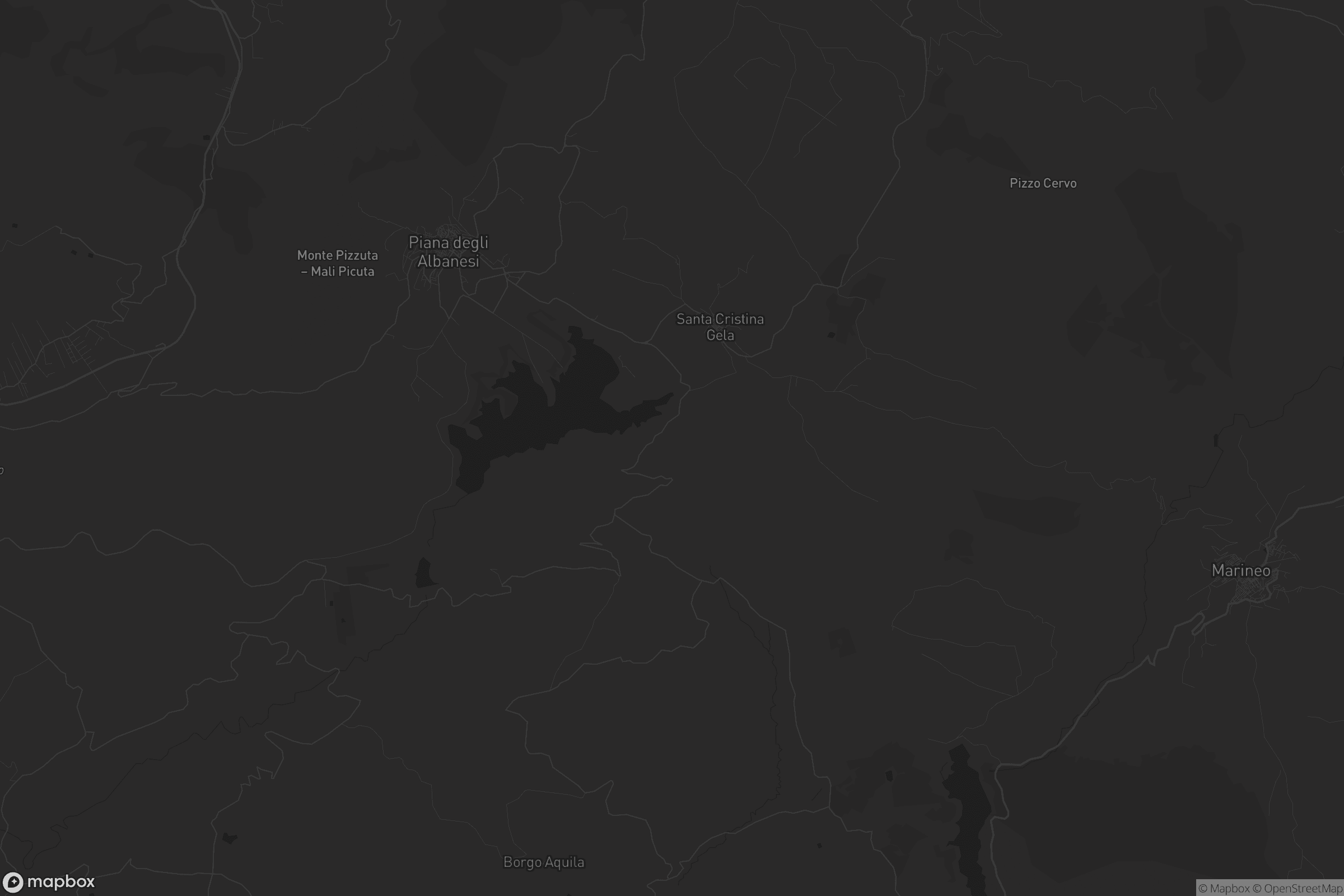 Mappa di Piana degli Albanesi