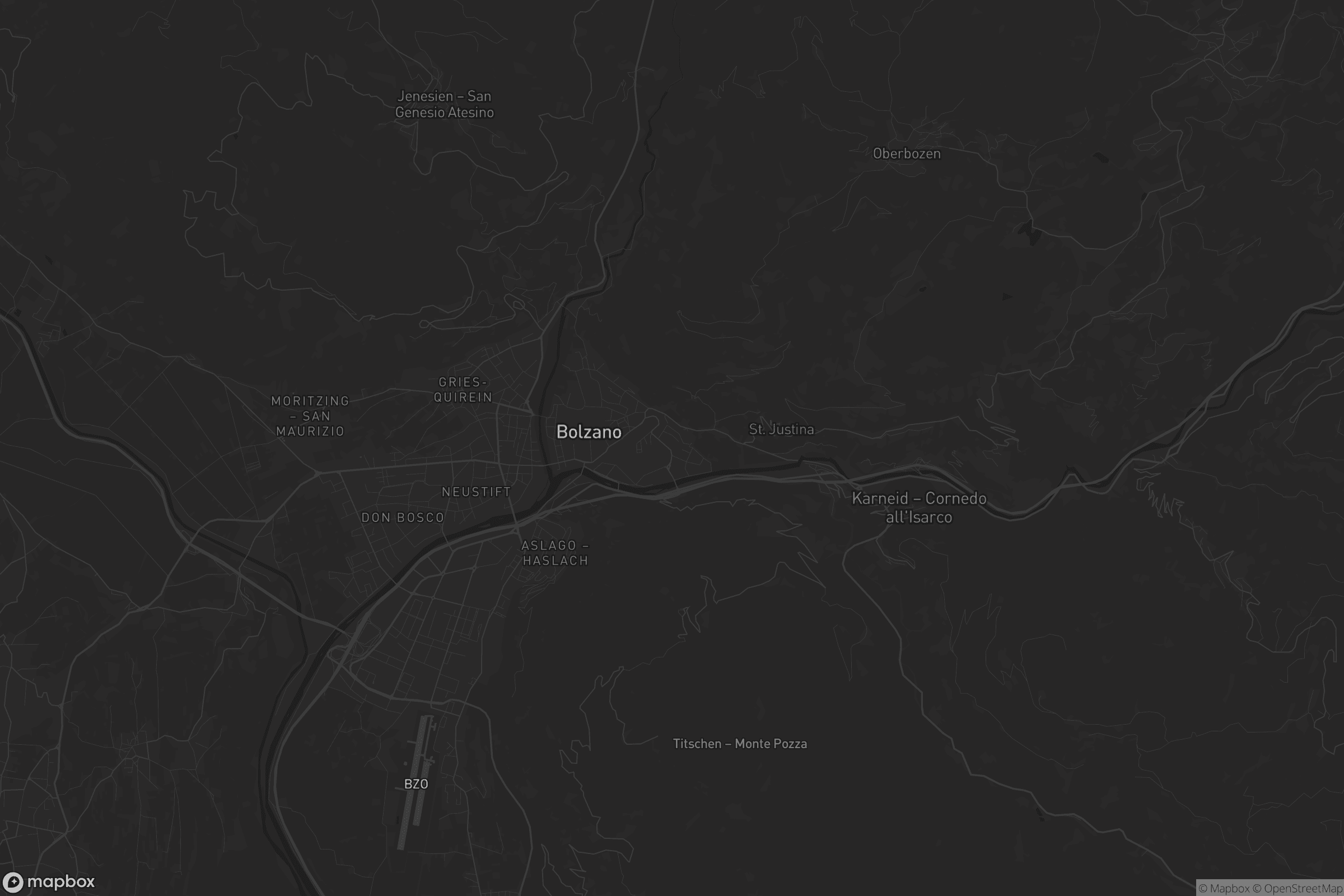 Mappa di Piani di Bolzano - Bozner Boden