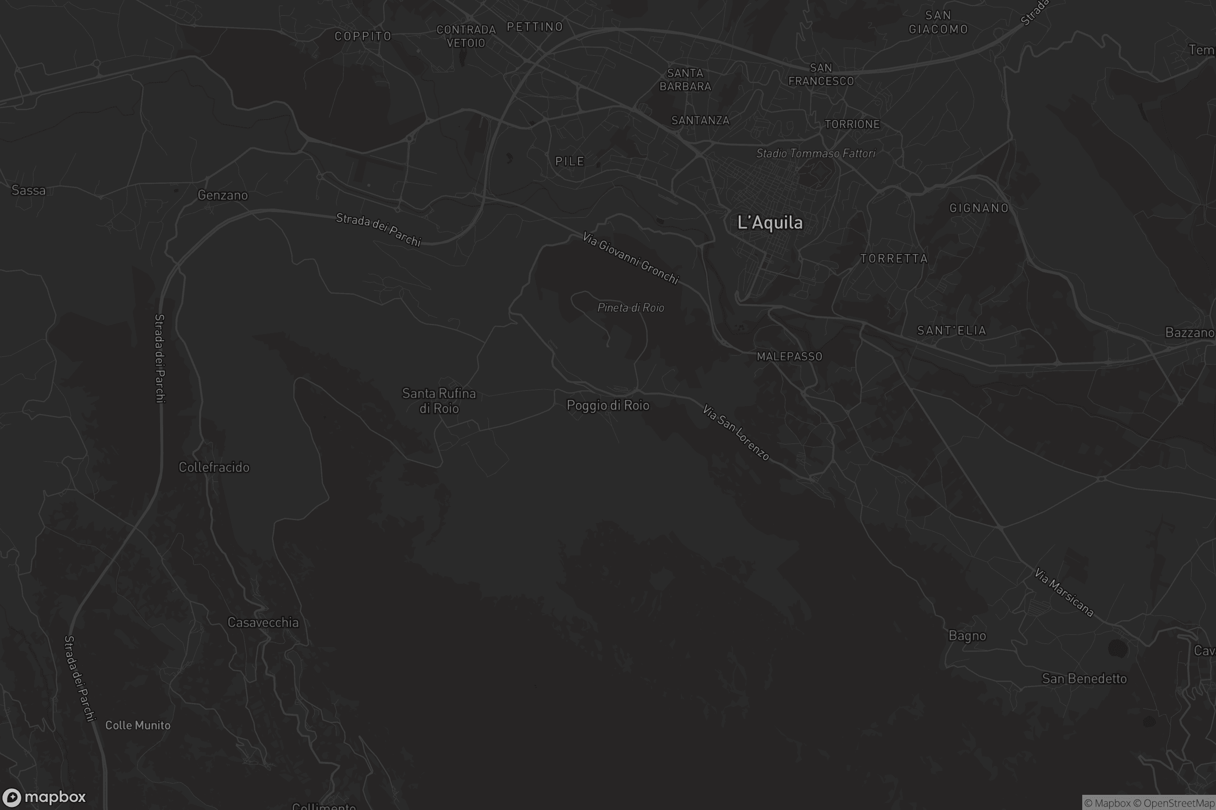 Mappa di Poggio di Roio