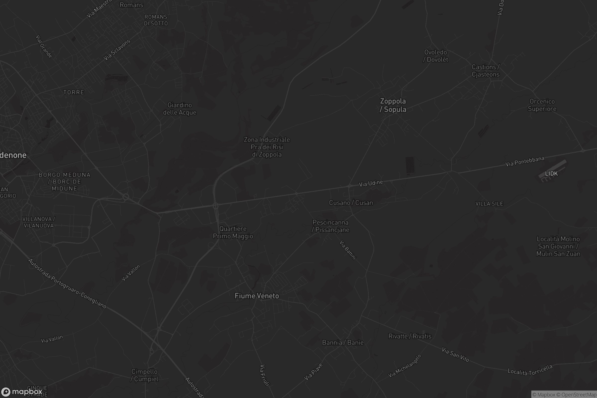 Mappa di Poincicco / Puincic