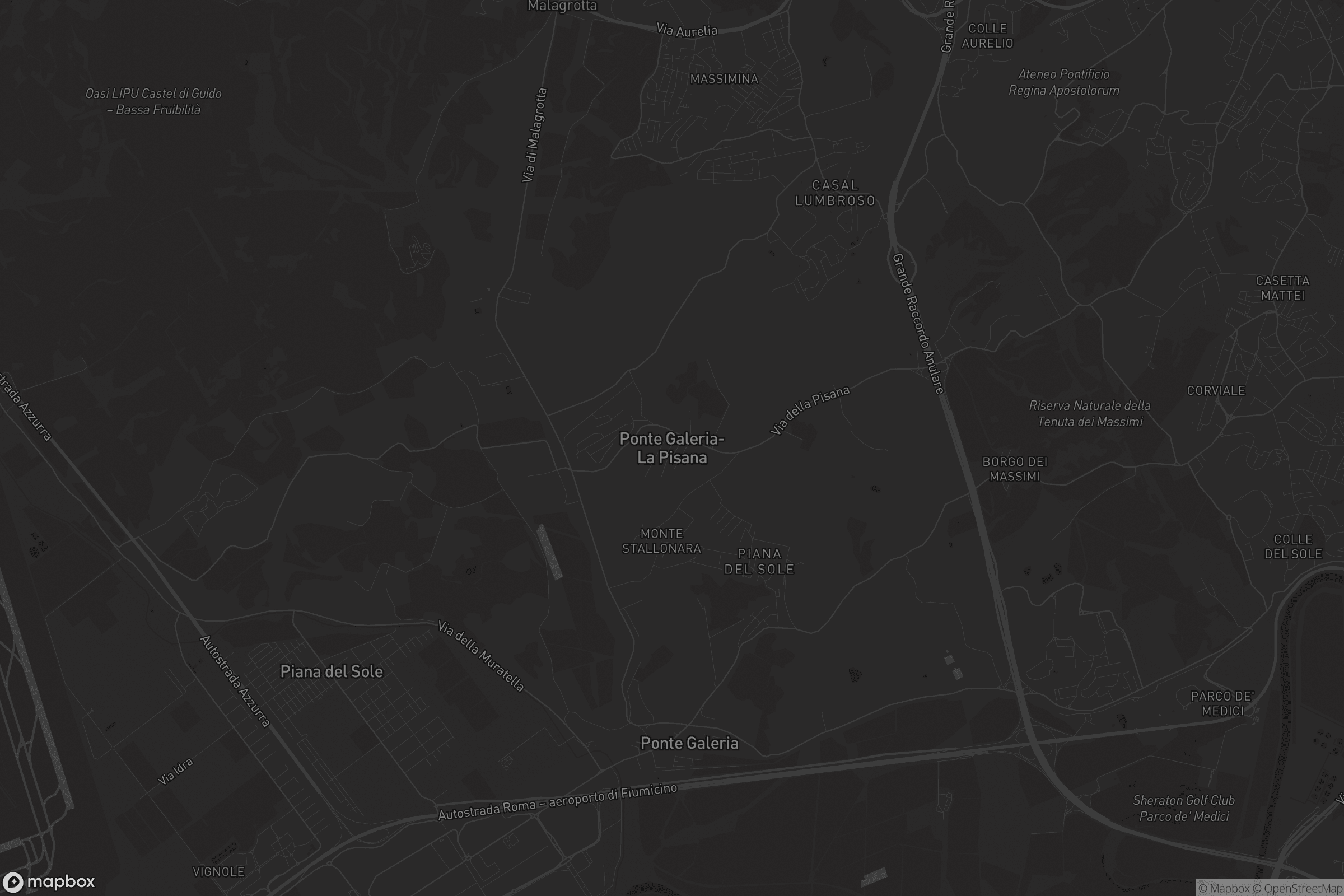 Mappa di Ponte Galeria-La Pisana