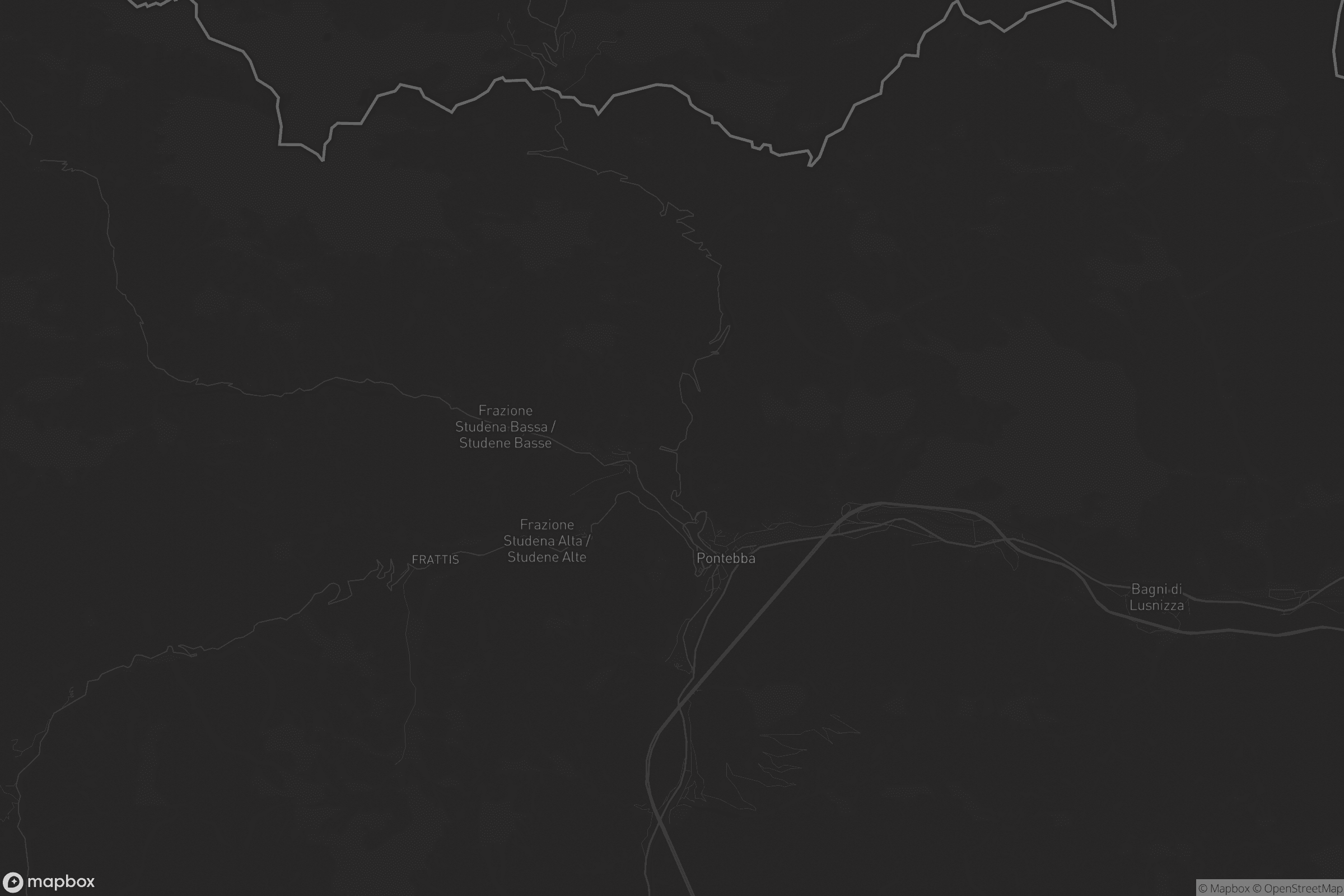 Mappa di Pontebba / Ponteibe / Pontafel / Tablija