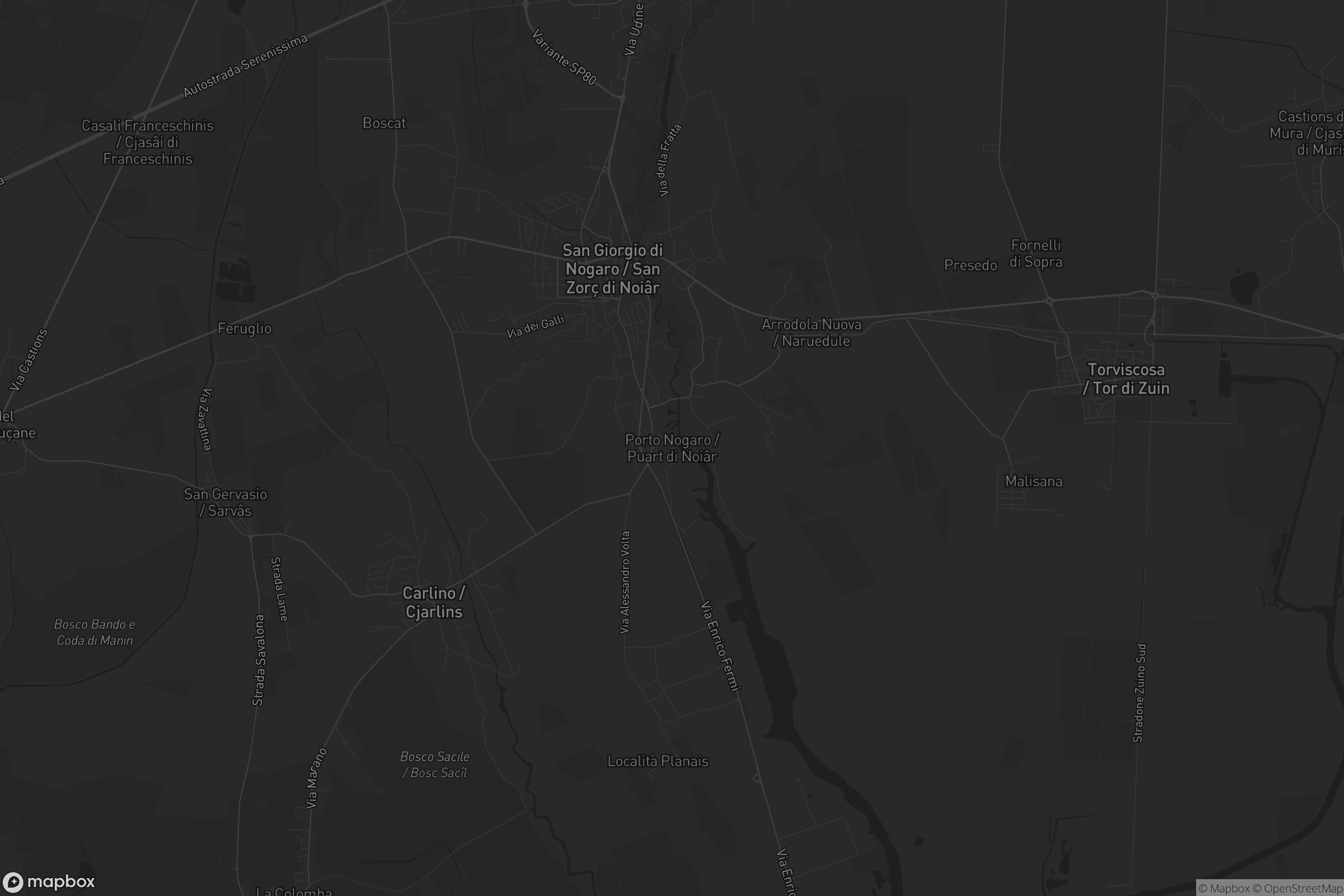 Mappa di Porto Nogaro / Puart di Noiâr